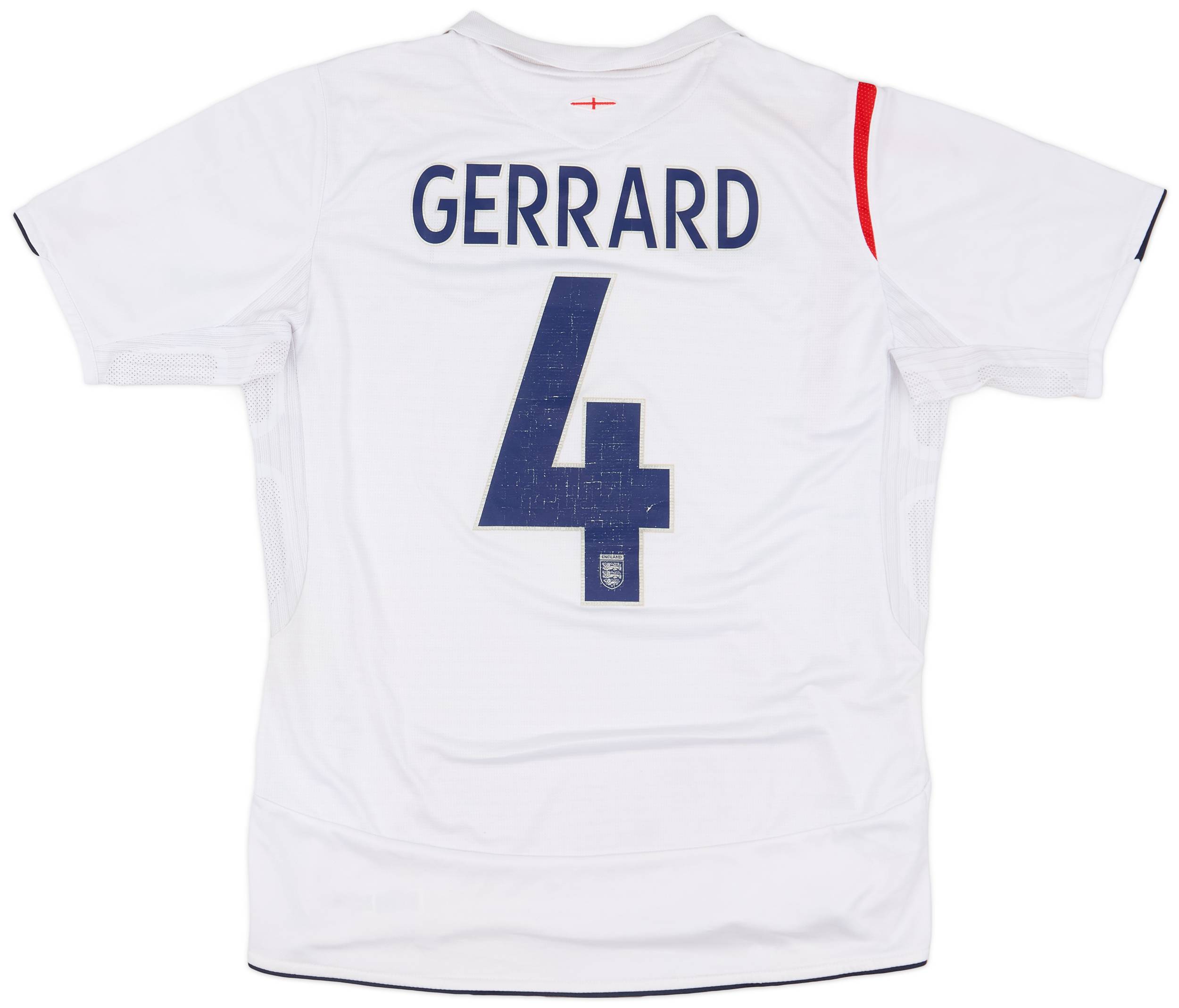 2005-07 England Home Shirt Gerrard #4 - 5/10 - (L)