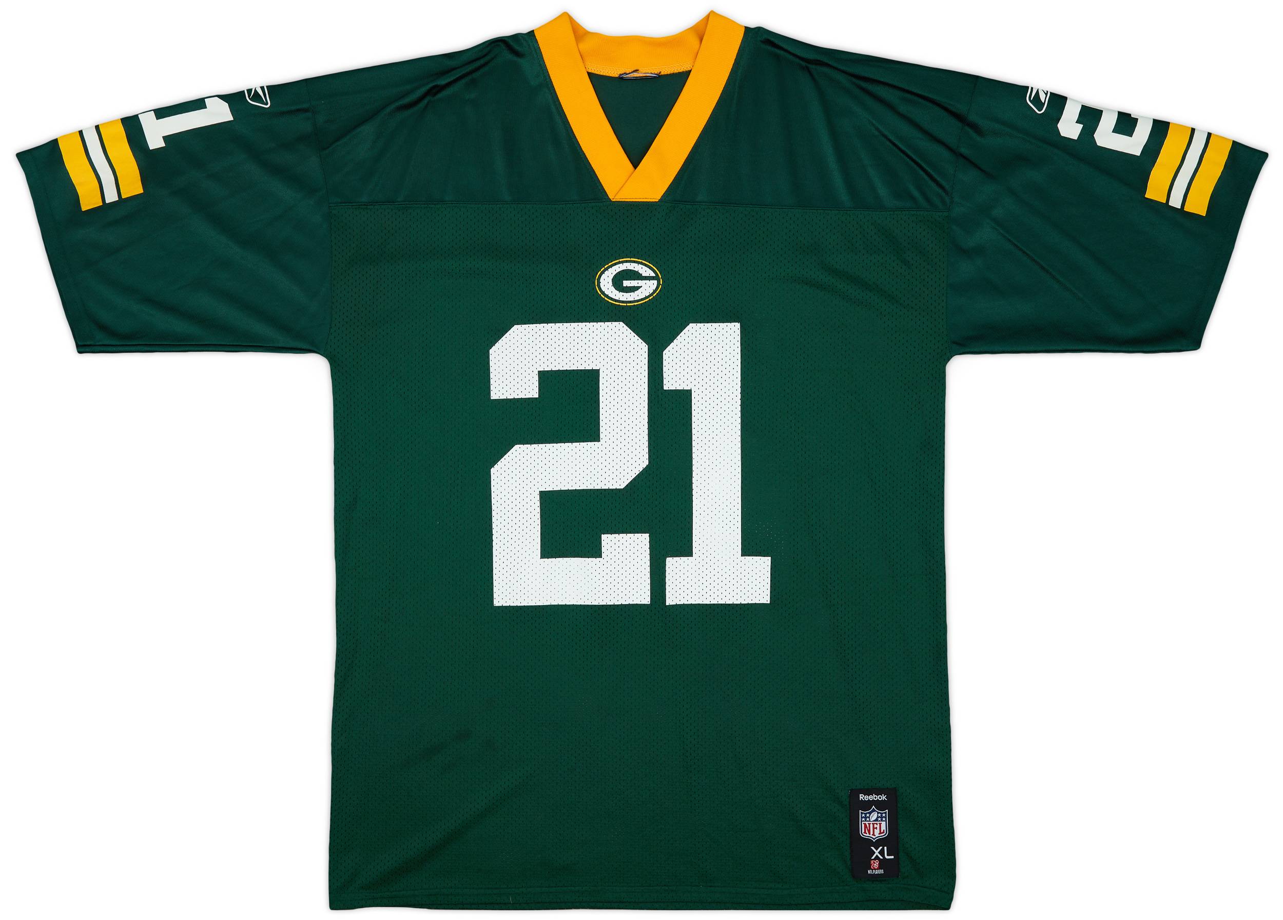 2008-11 Green Bay Packers Woodson #21 Reebok Replica Home Jersey - 9/10 - (XL)