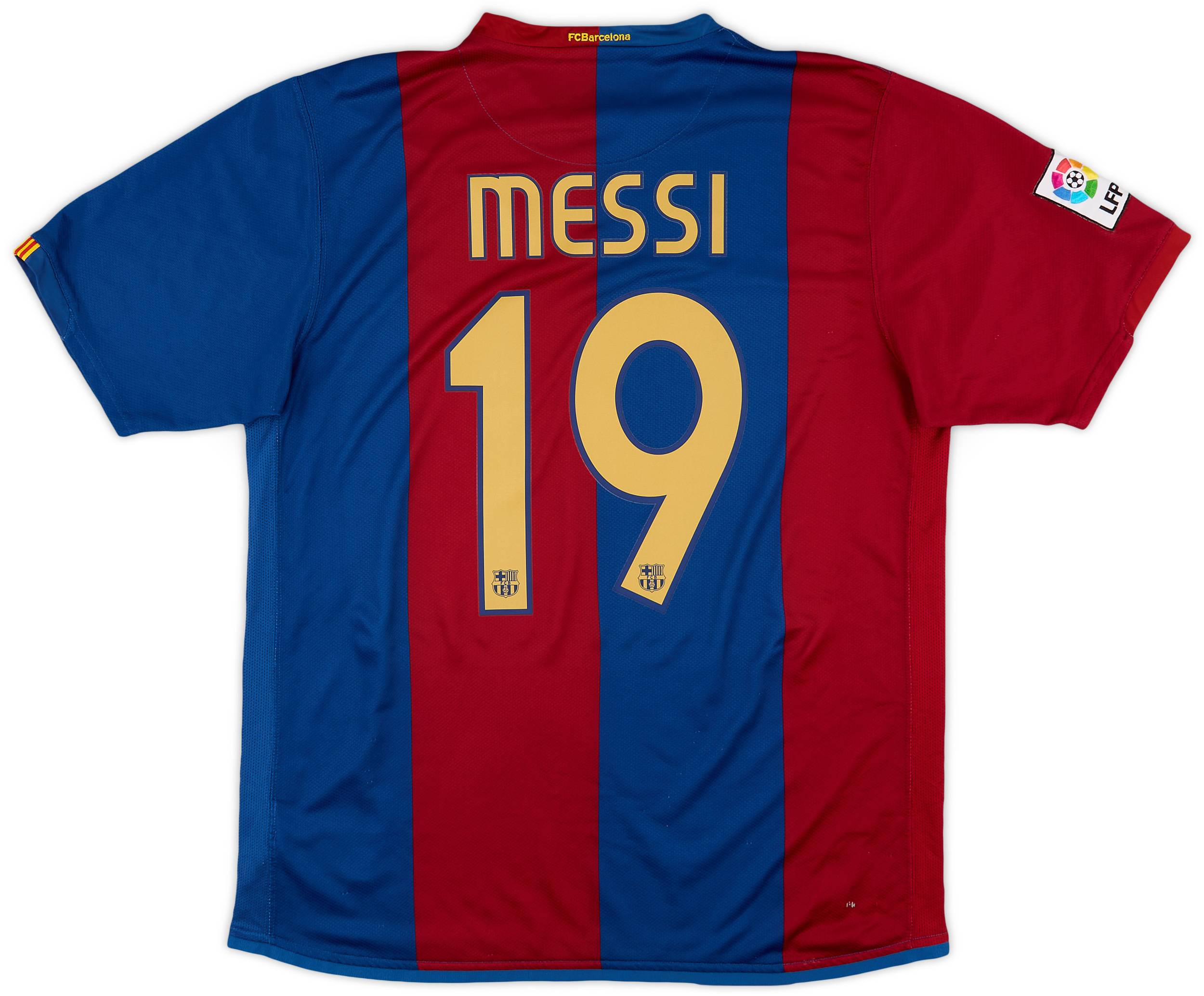 2006-07 Barcelona Home Shirt Messi #19 - 8/10 - (L)
