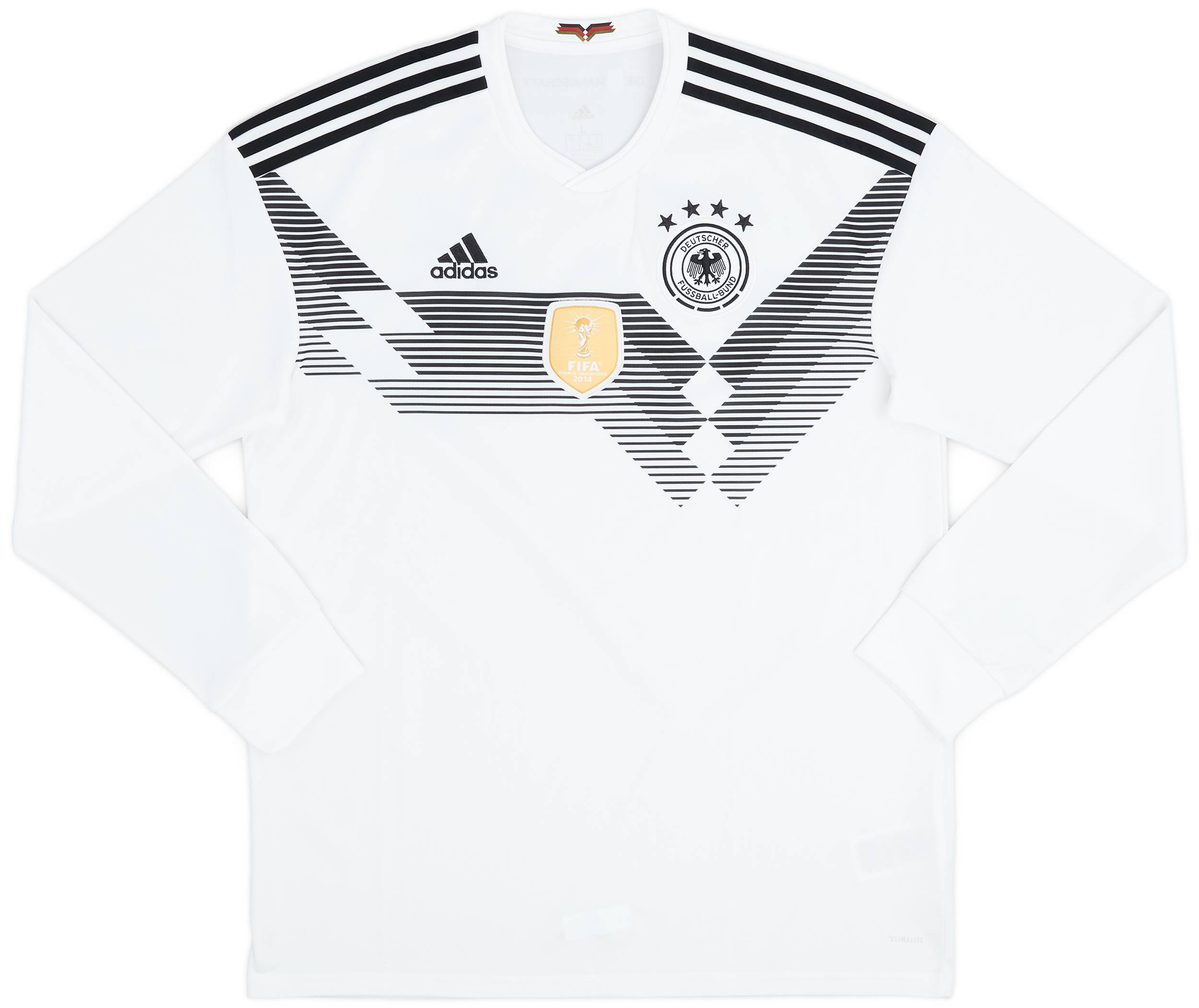 2018-19 Germany Home L/S Shirt - 9/10 - (L)