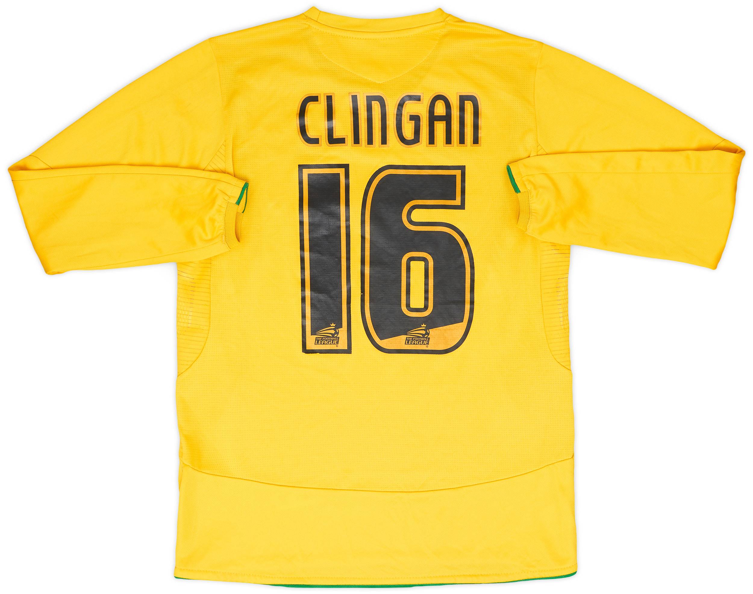 2005-06 Nottingham Forest Away L/S Shirt Clingan #16 - 6/10 - (XL.Boys)