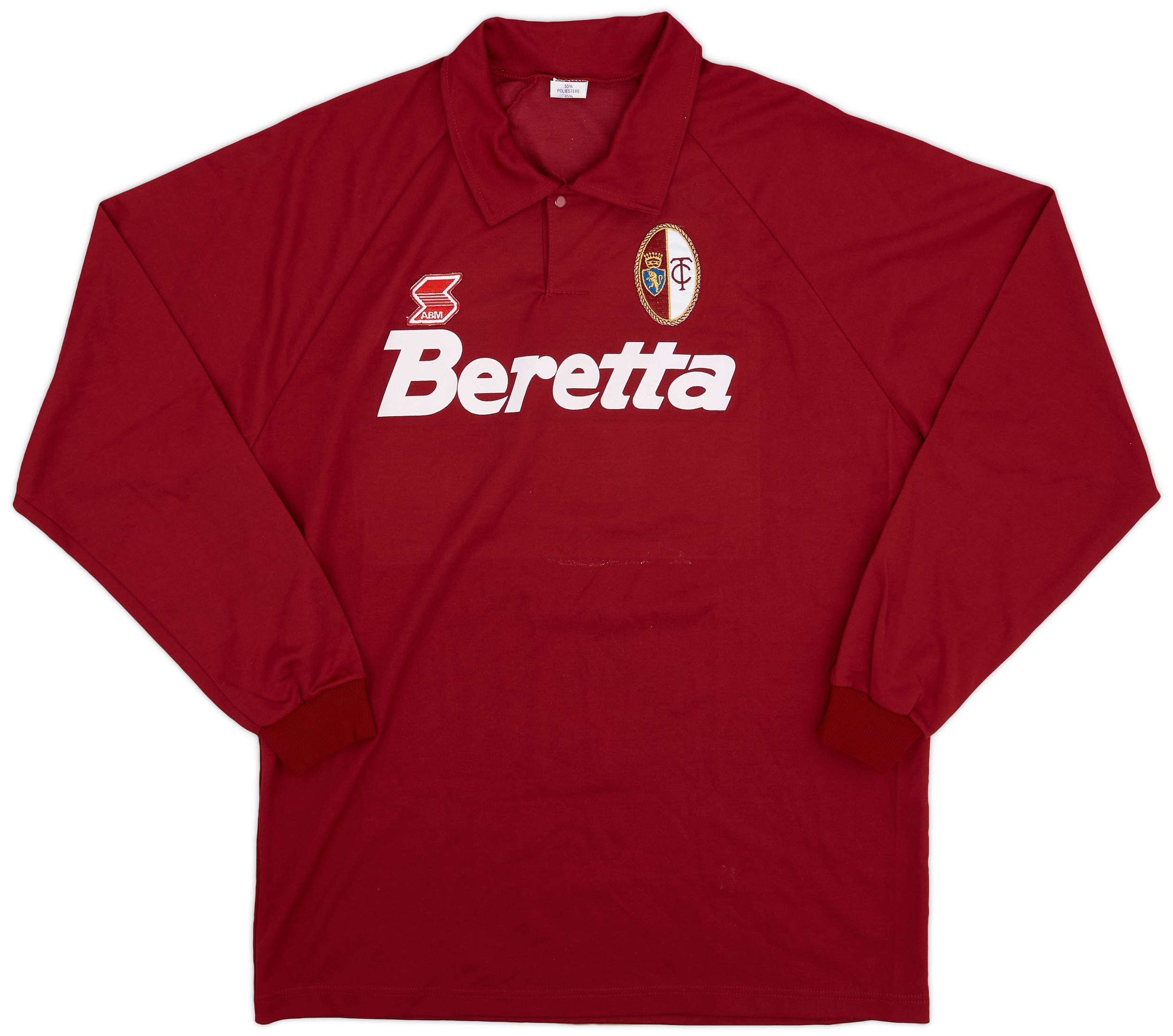 1992-93 Torino Match Worn Home L/S Shirt #14