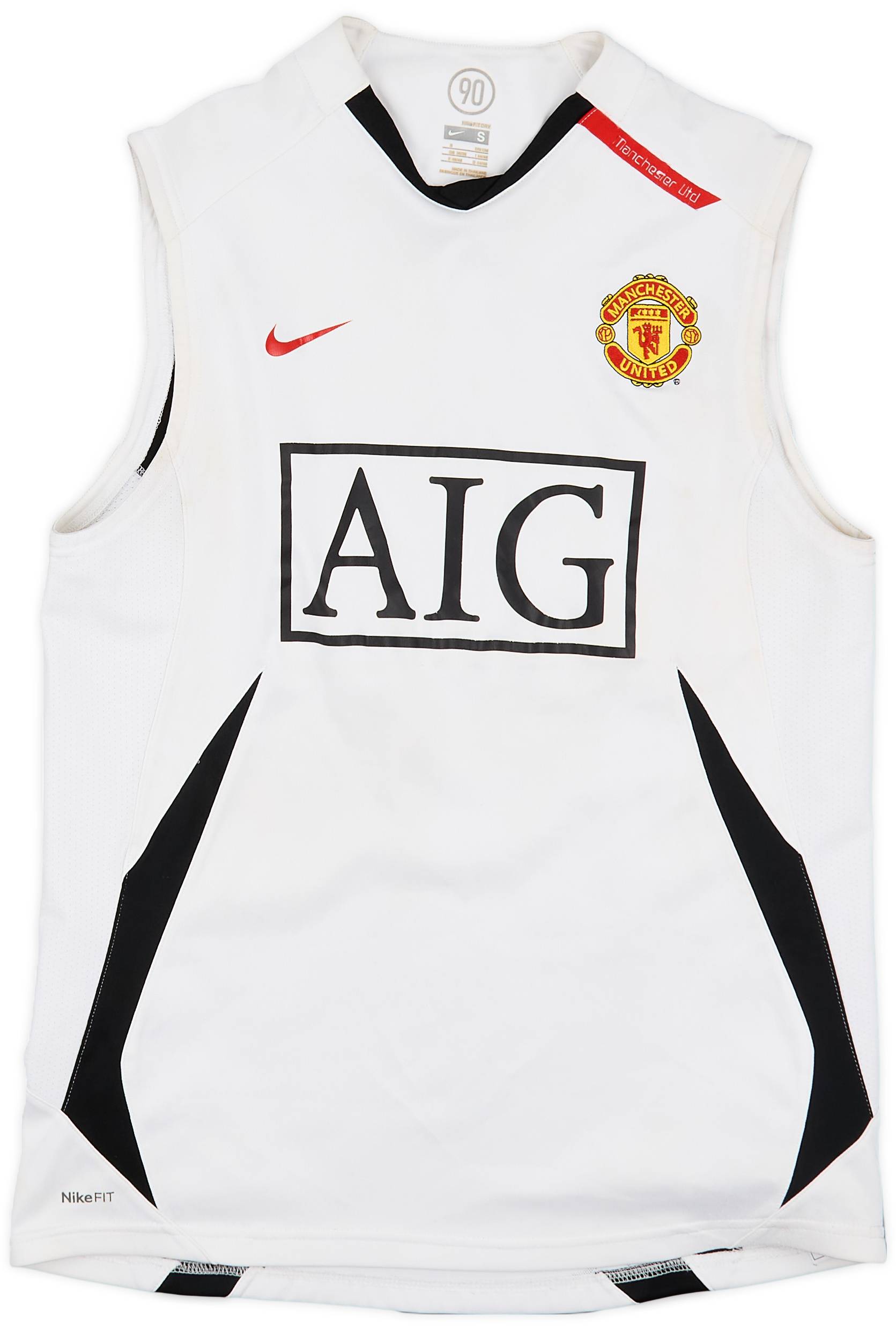2007-08 Manchester United Nike Training Vest - 8/10 - (S)