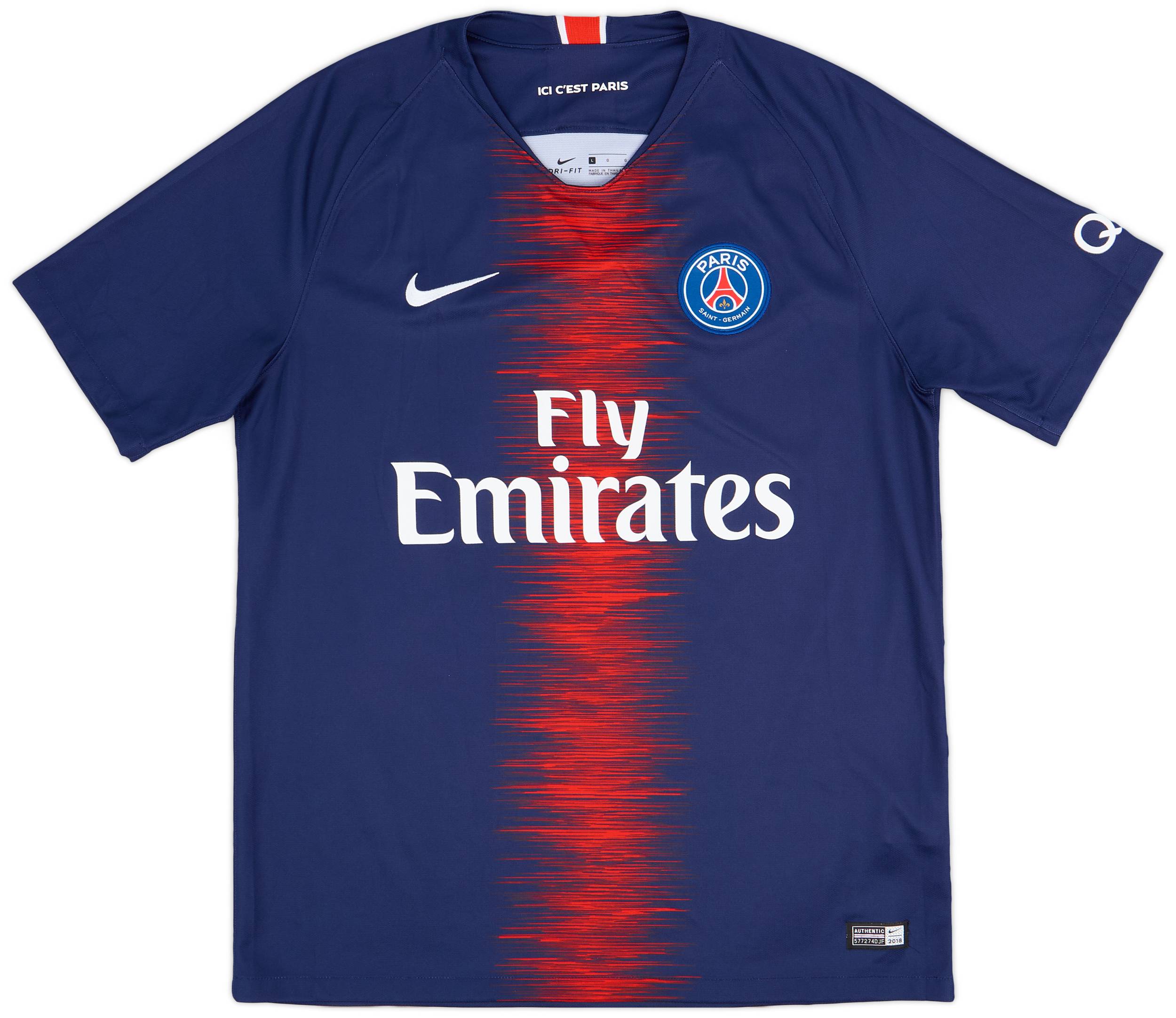 2018-19 Paris Saint-Germain Home Shirt - 9/10 - (L)