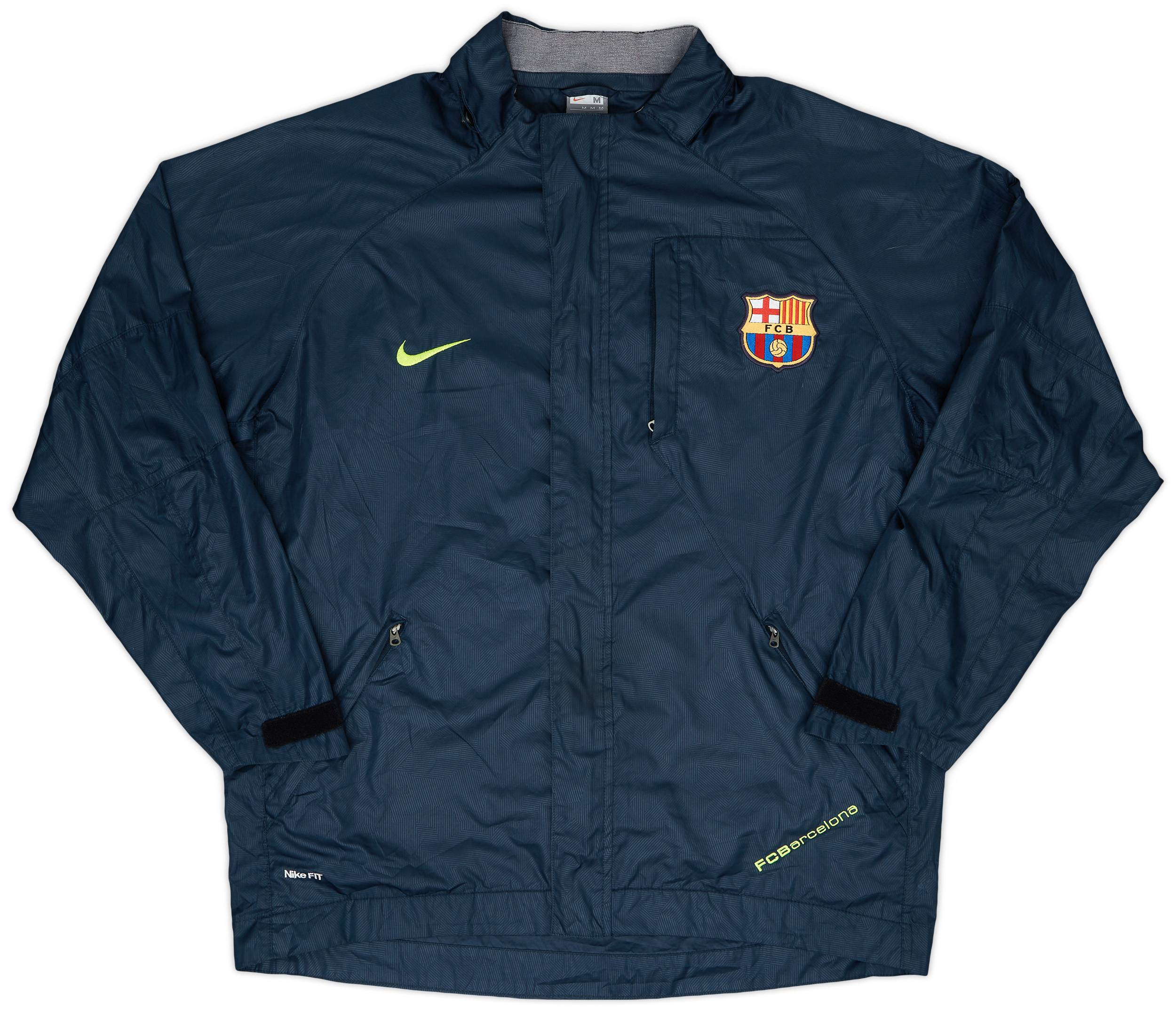 Nike FC Barcelona ジャケット ネイビー 古着 2008-09 Barcelona Nike Hooded Rain Jacket - 8/10 - (M)