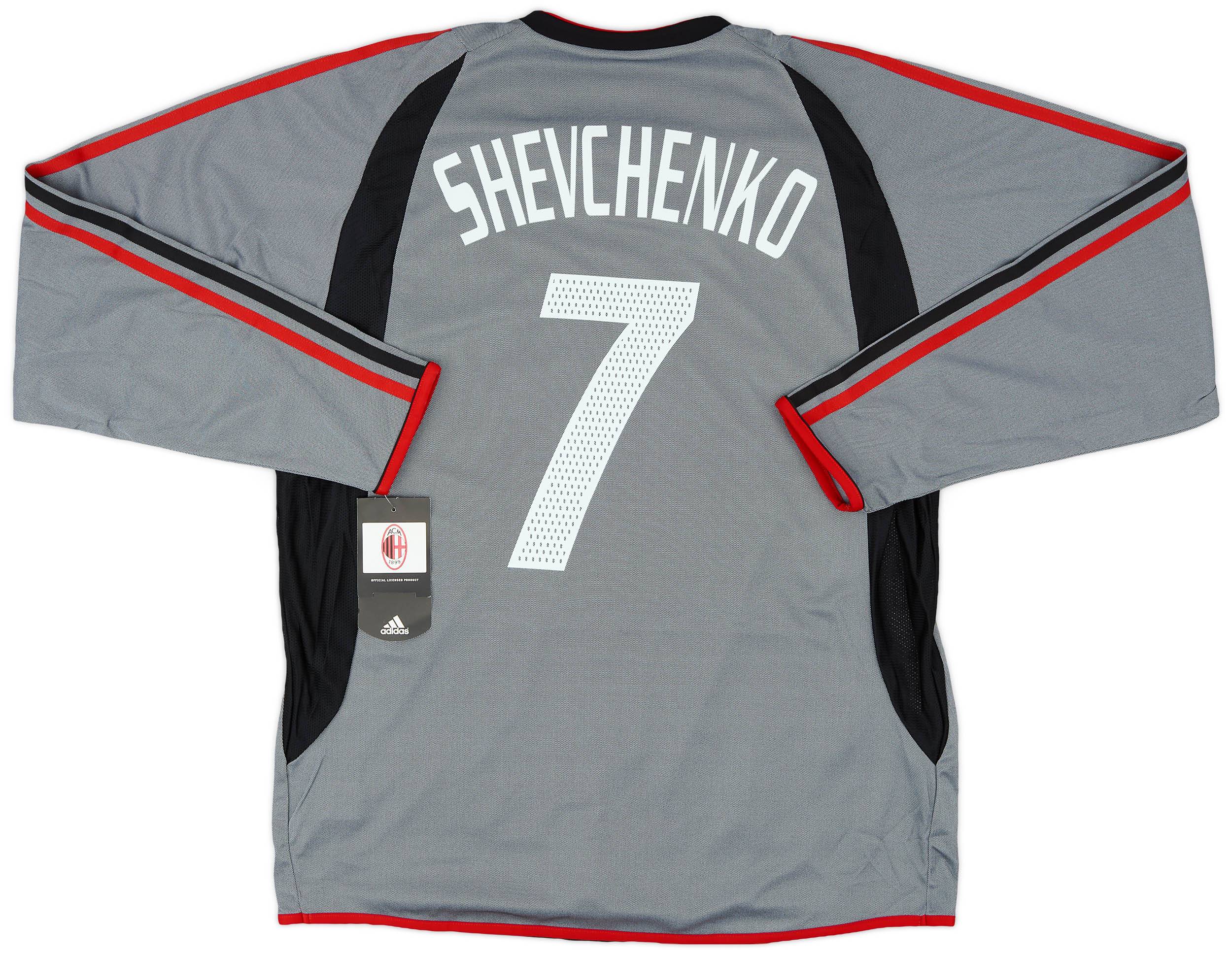 2003-04 AC Milan Player Issue Third L/S Shirt Shevchenko #7 (L)