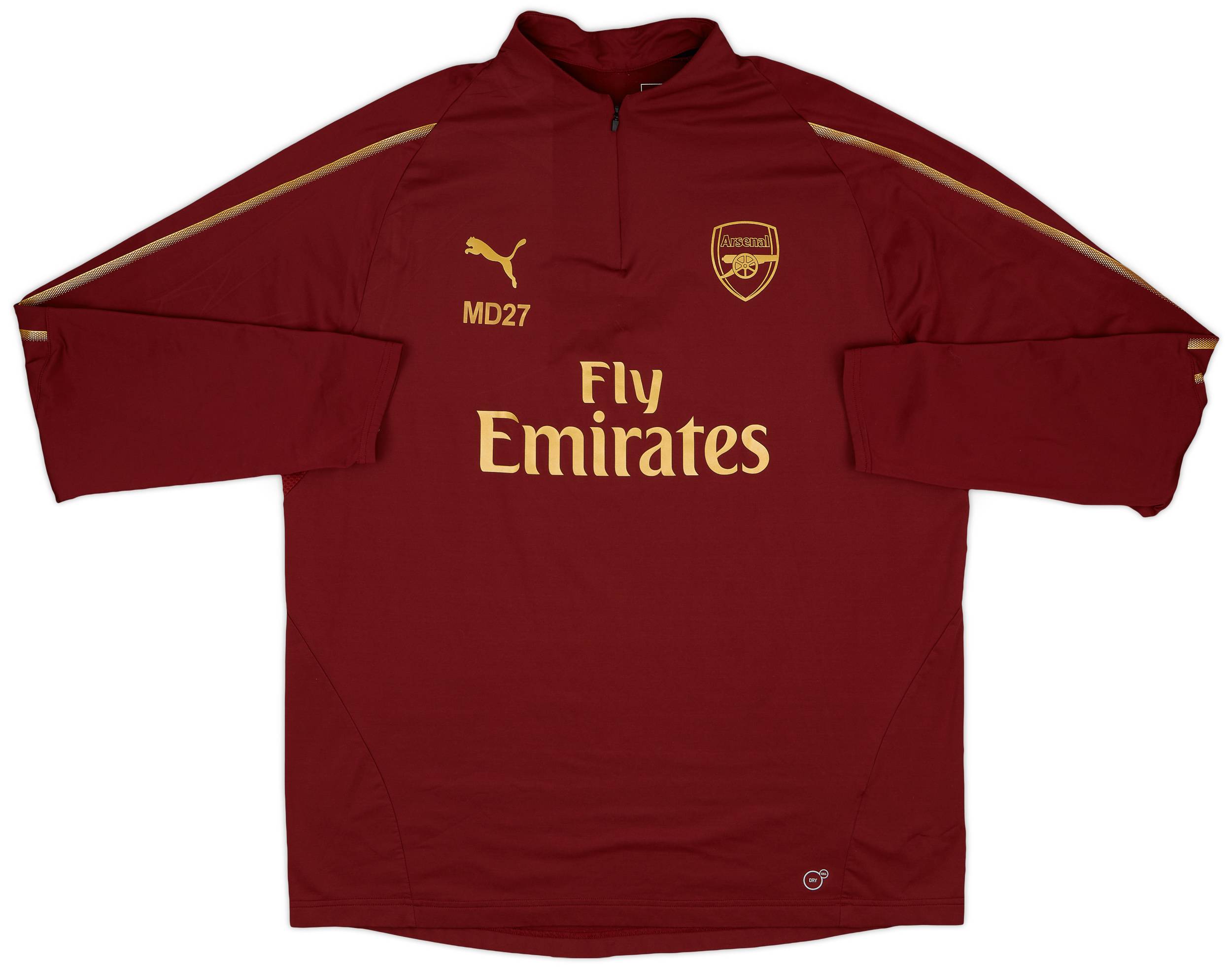 2017-18 Arsenal Staff Issue Puma 1/4 Zip Training Top MD27 - 9/10 - (XXL)
