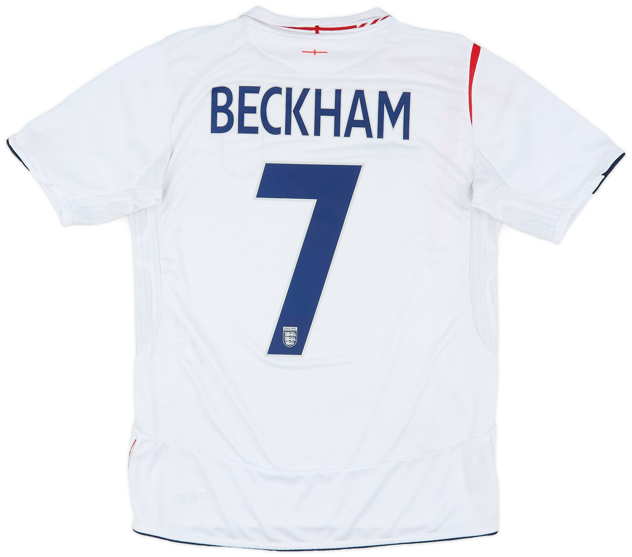 BECKHAM 7番 イングランド代表 シャツ 2005-07 England Home Shirt Beckham #7 - 6/10 - (M)