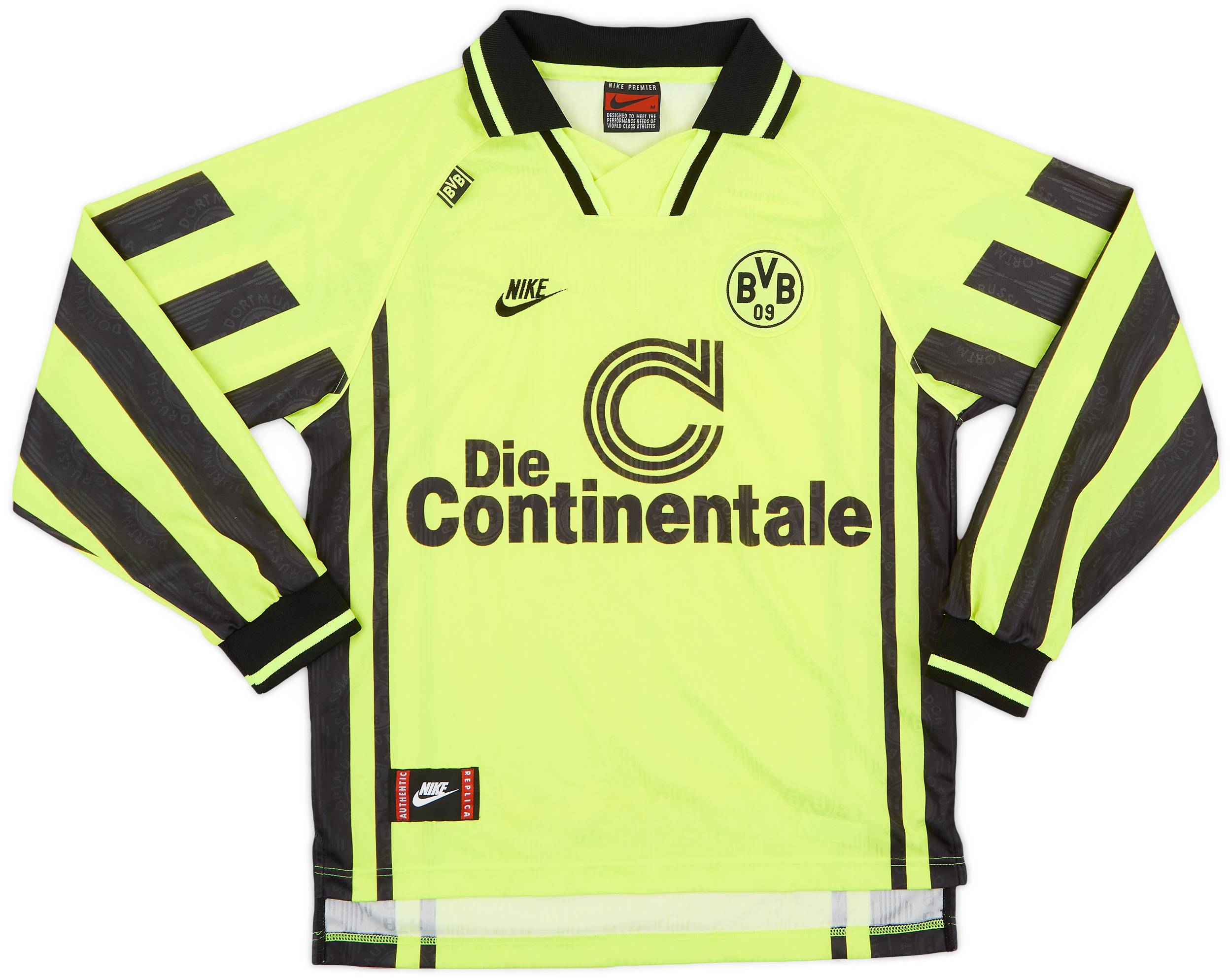1996-97 Borussia Dortmund Home L/S Shirt - 9/10 - (M)