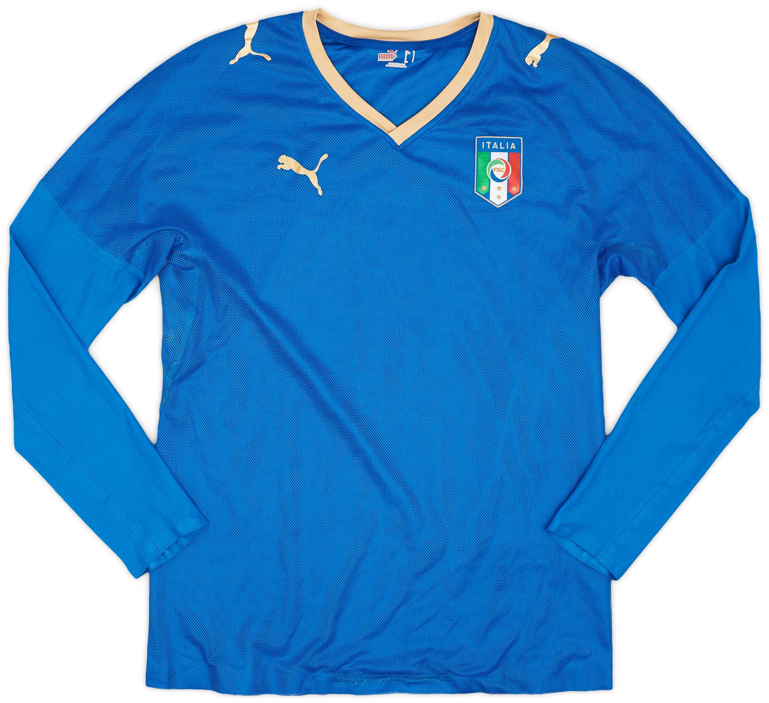 2007-08 Italy Player Issue Home L/S Shirt - 9/10 - (L)