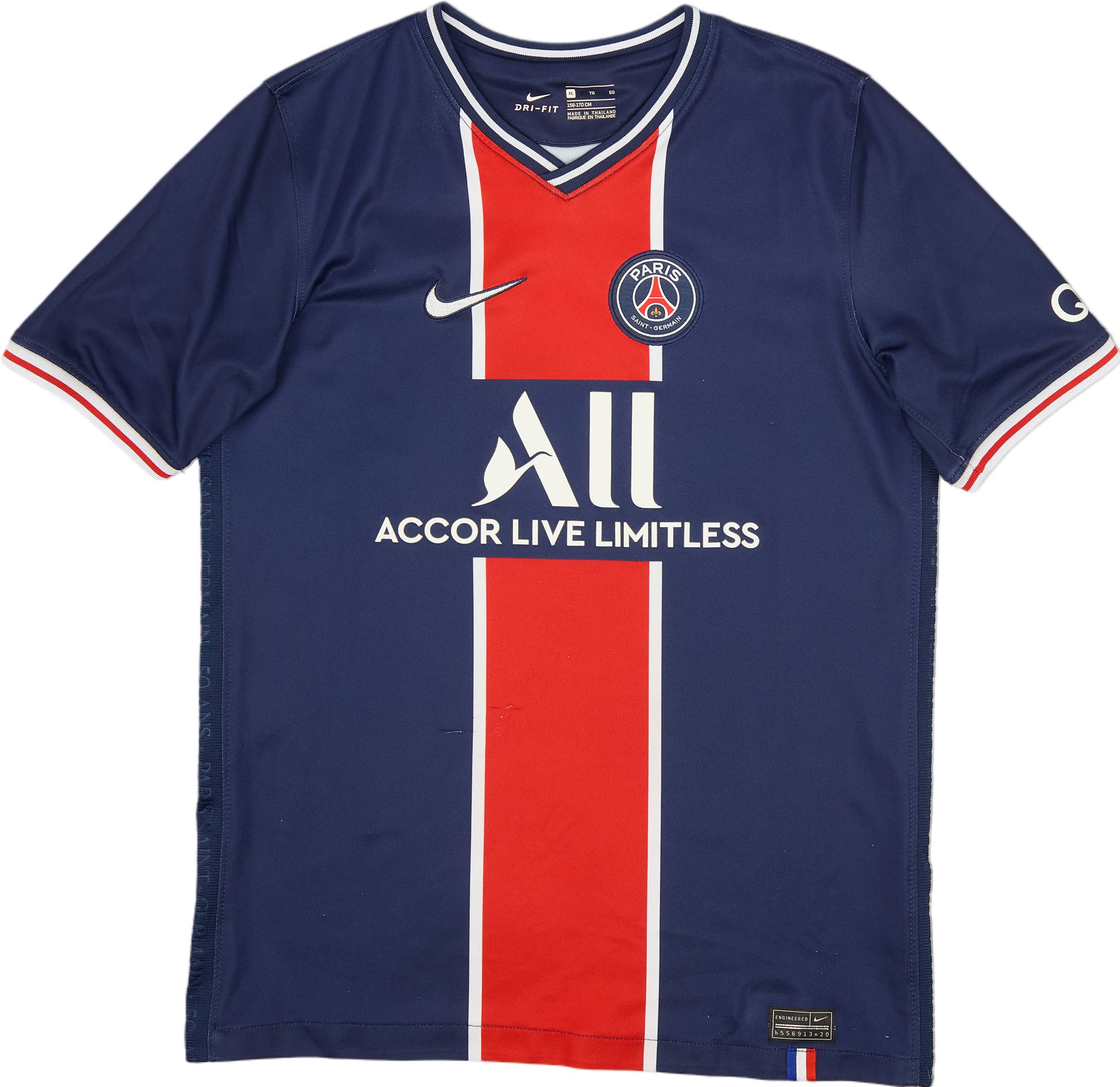 2020-21 Paris Saint-Germain Home Shirt - 8/10 - (XL.Boys)
