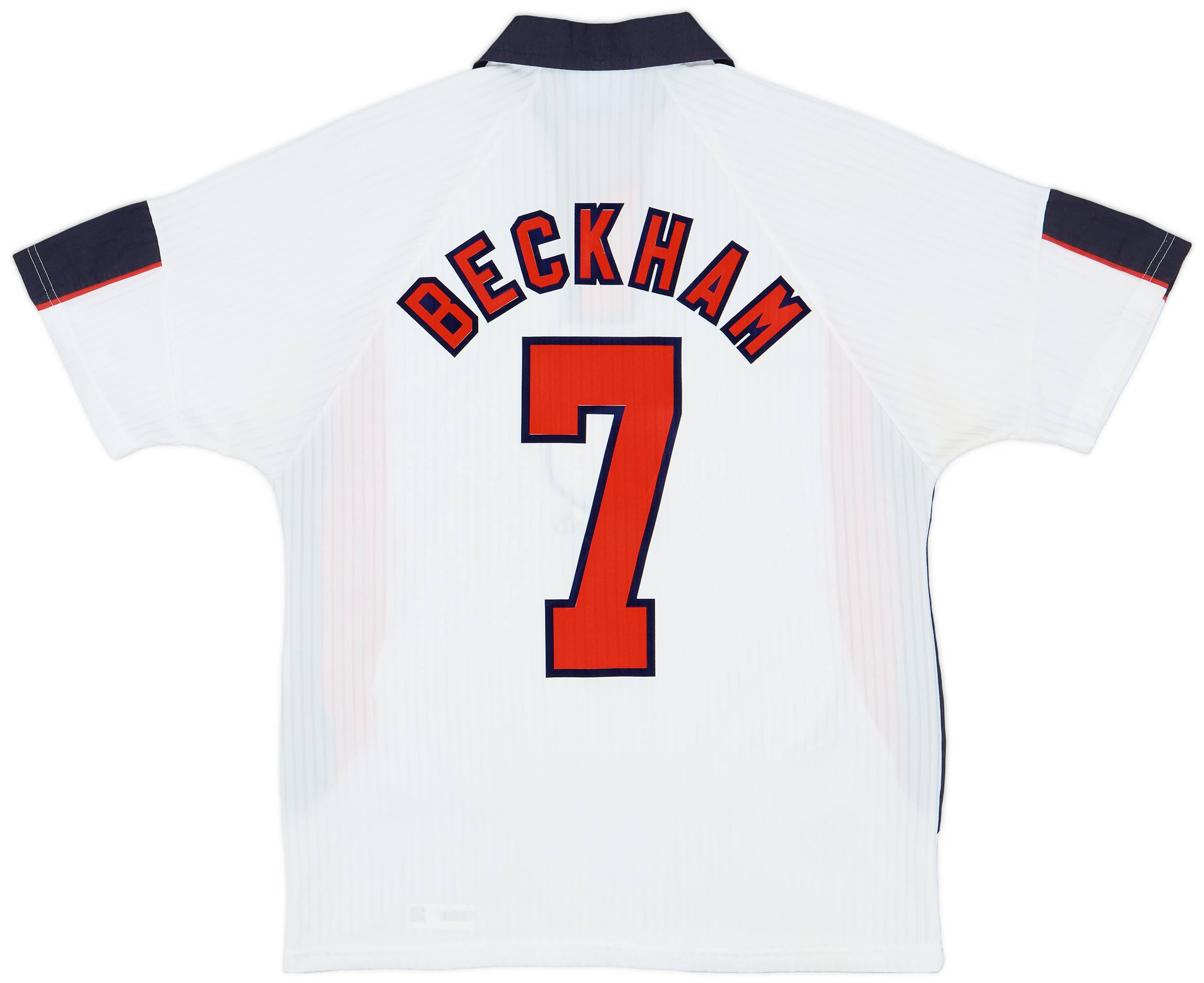 1997-99 England Home Shirt Beckham #7 - 5/10 - (M)