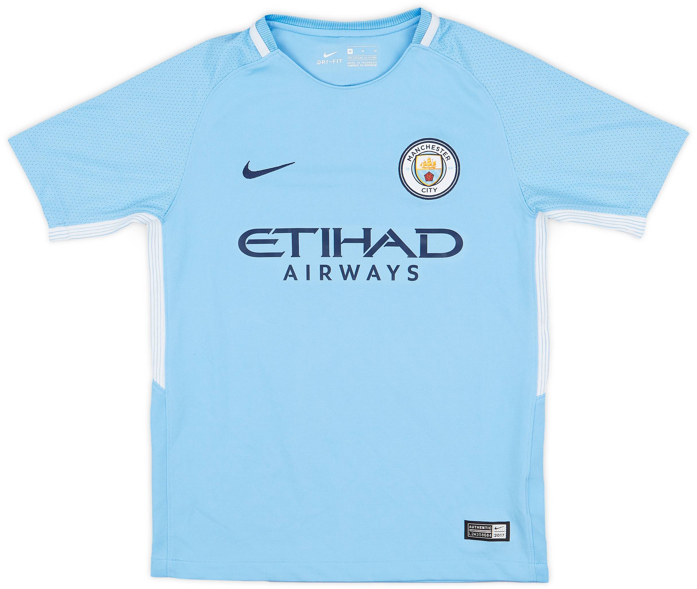 2017-18 Manchester City Home Shirt - 9/10 - (M.Boys)