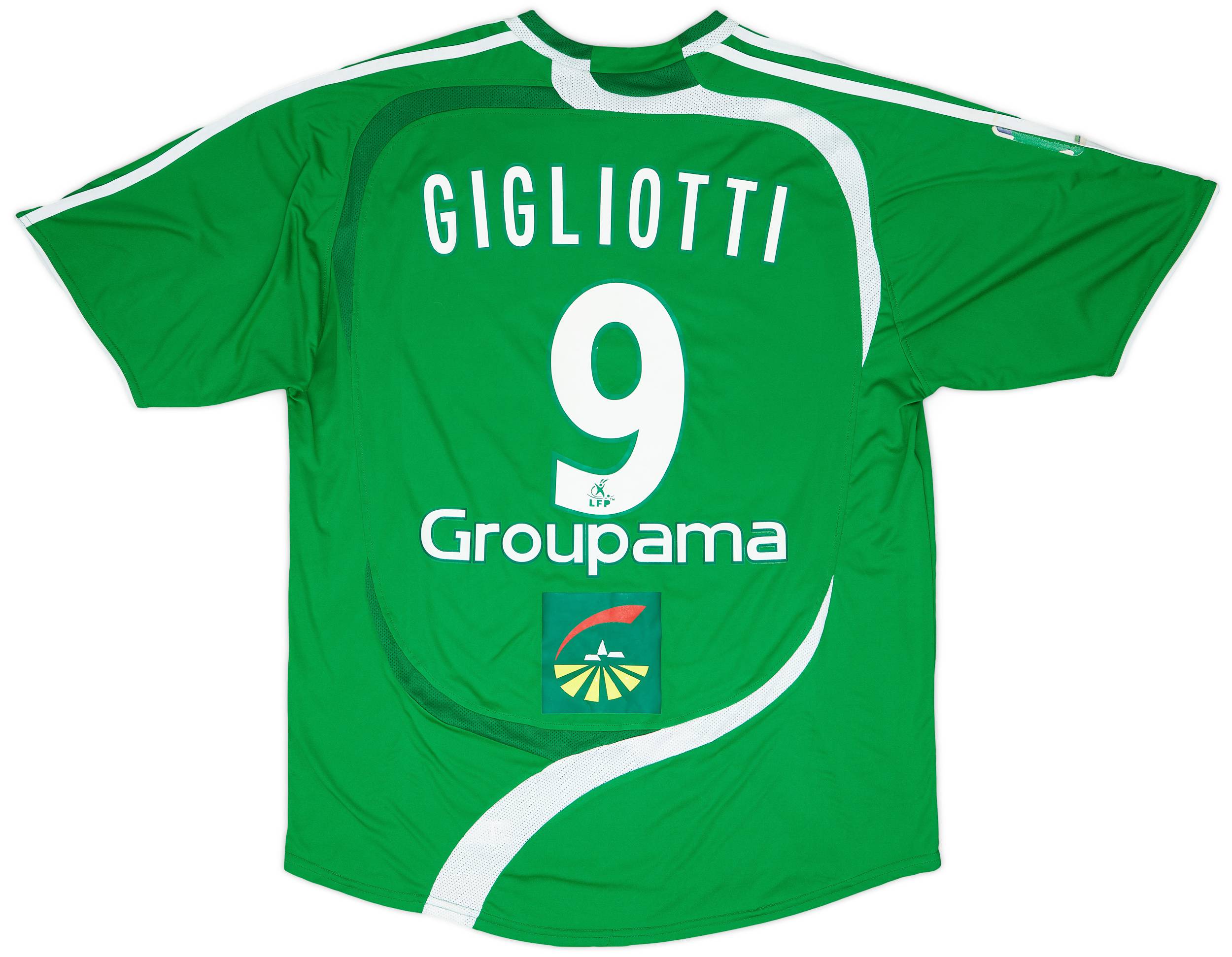 2007-08 Saint Etienne Home Shirt Gigliotti #9 - 6/10 - (XL)