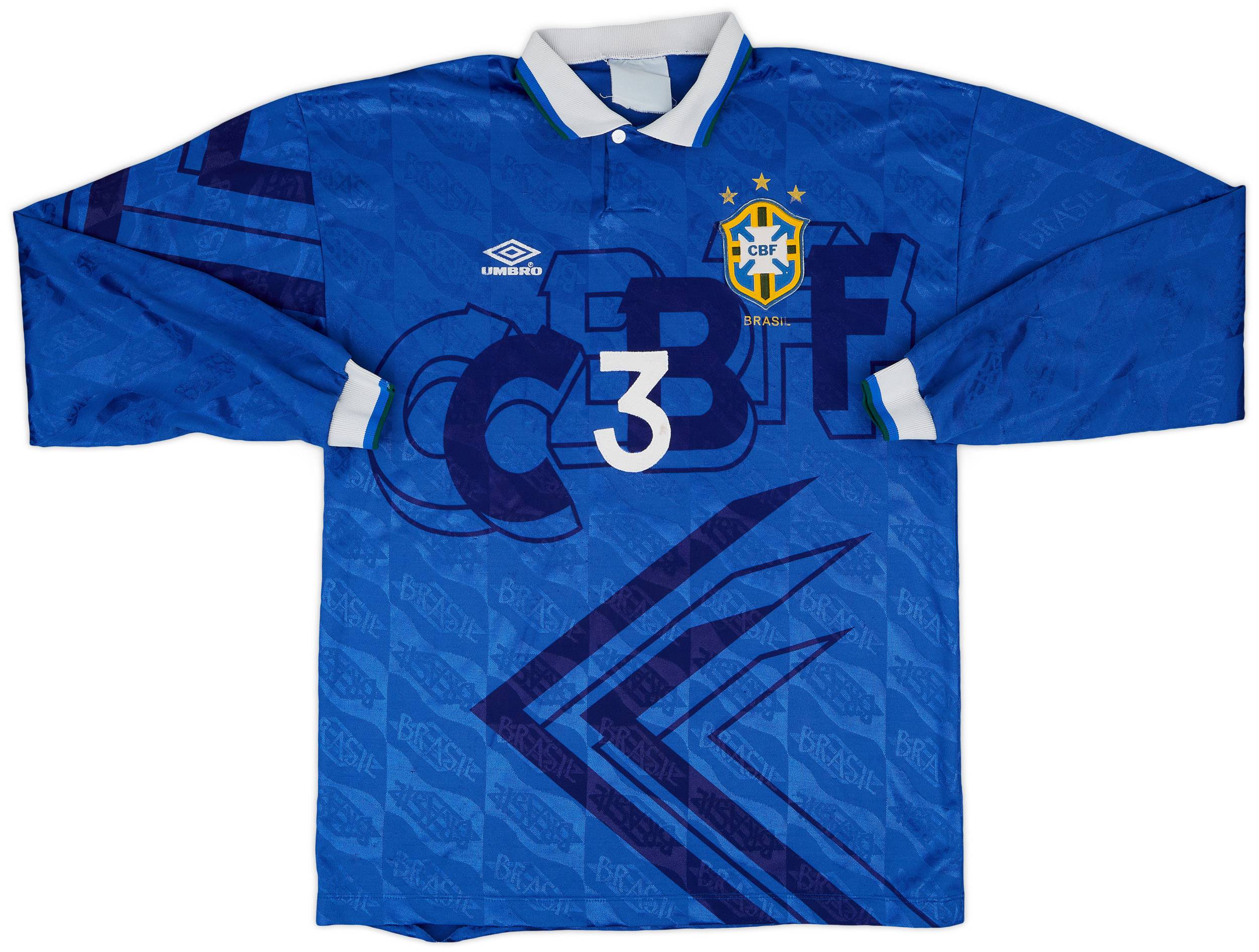 1991-93 Brazil Match Issue Away L/S Shirt #3