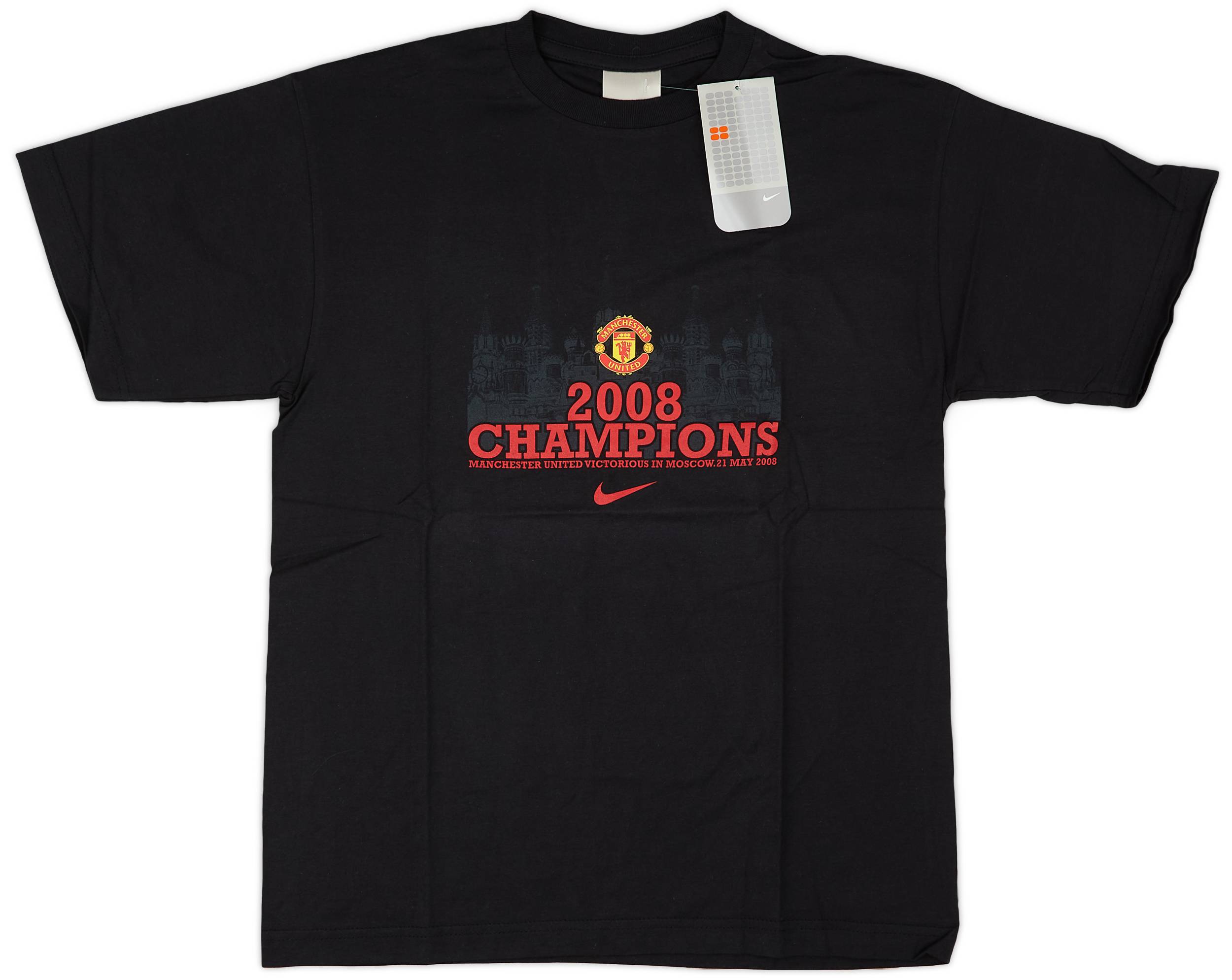 2007-08 Manchester United Nike 'Champions' Cotton Tee (XL.Boys)