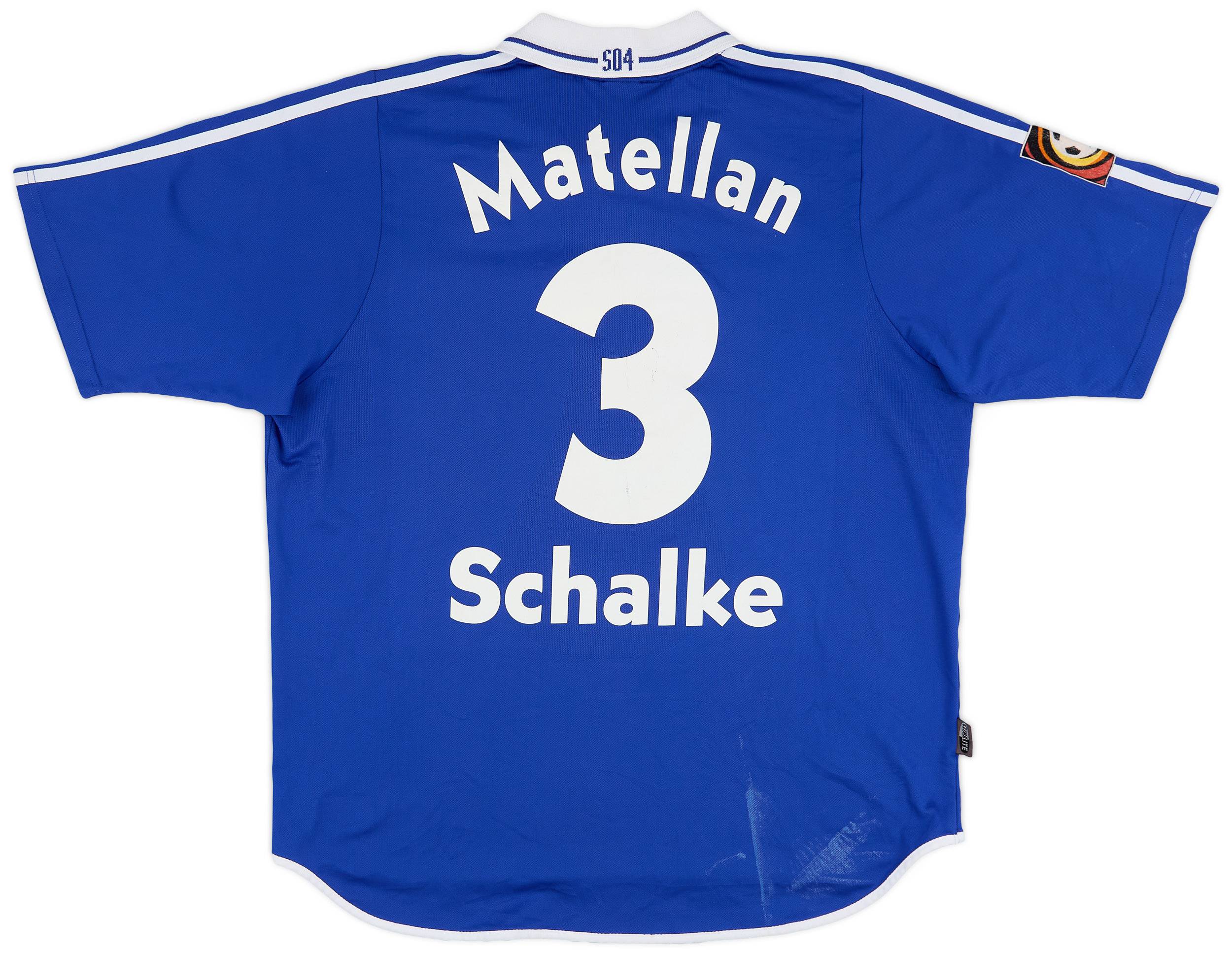 2001-02 Schalke Match Issue Home Shirt Matellan #3