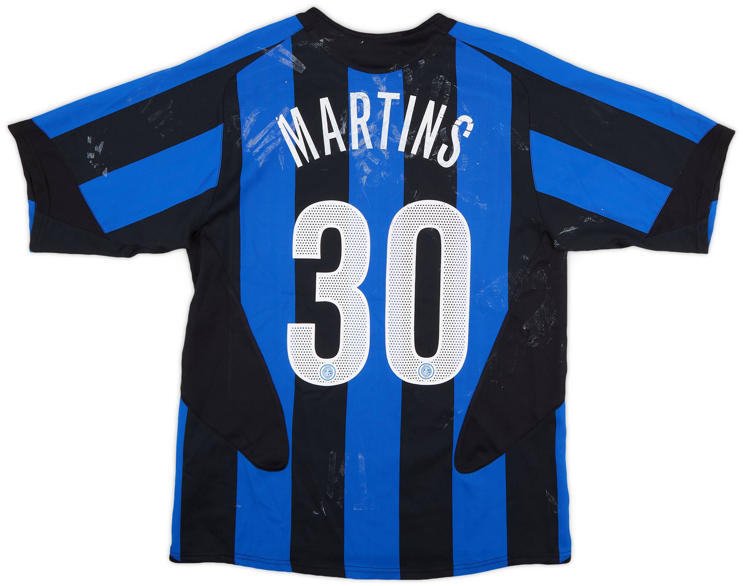 2005-06 Inter Milan Home Shirt Martins #30 - 3/10 - (M)
