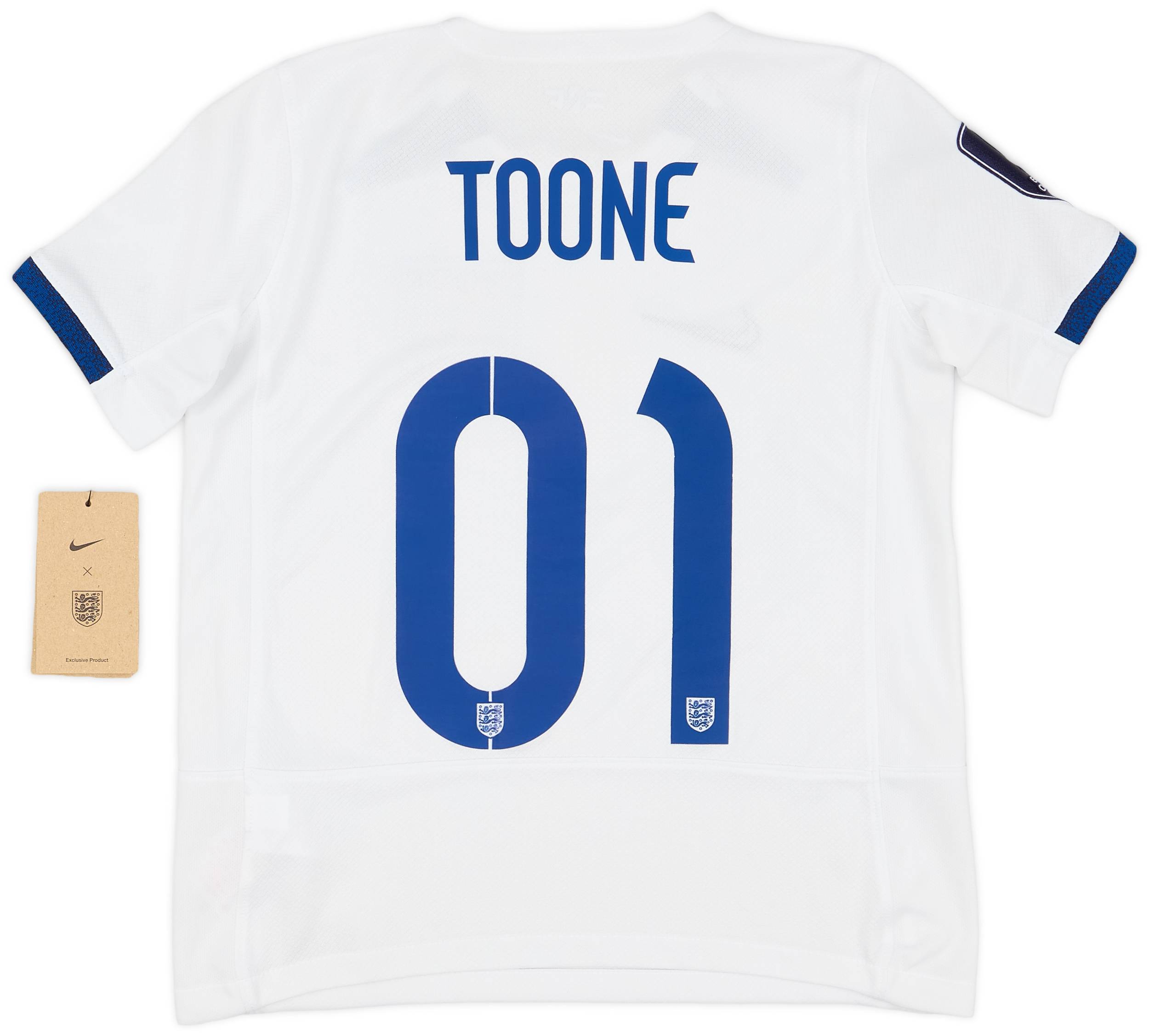 2023-24 England Women's Home Shirt Toone #01 (S.Boys)