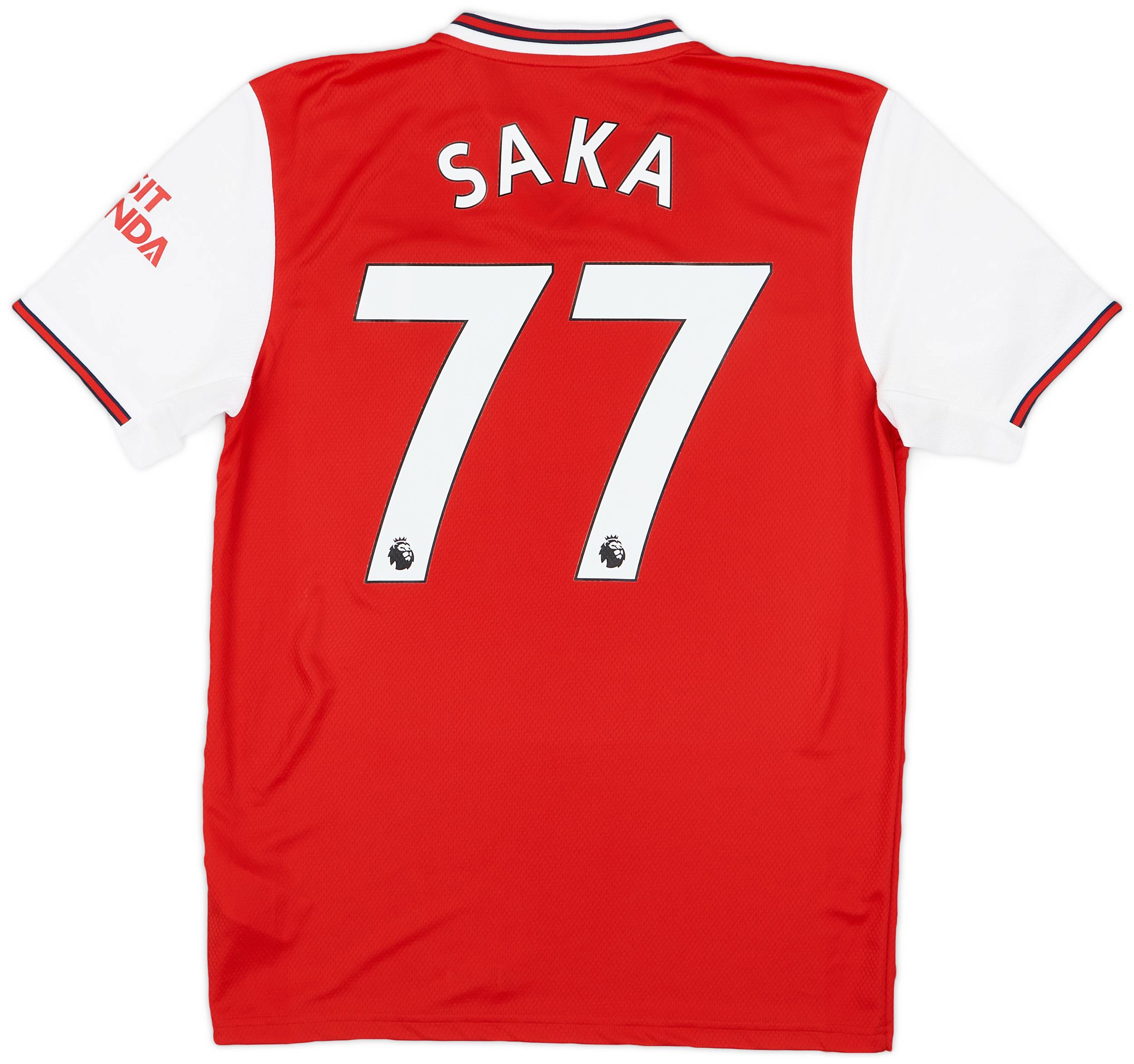2019-20 Arsenal Home Shirt Saka #77 - 7/10 - (M)