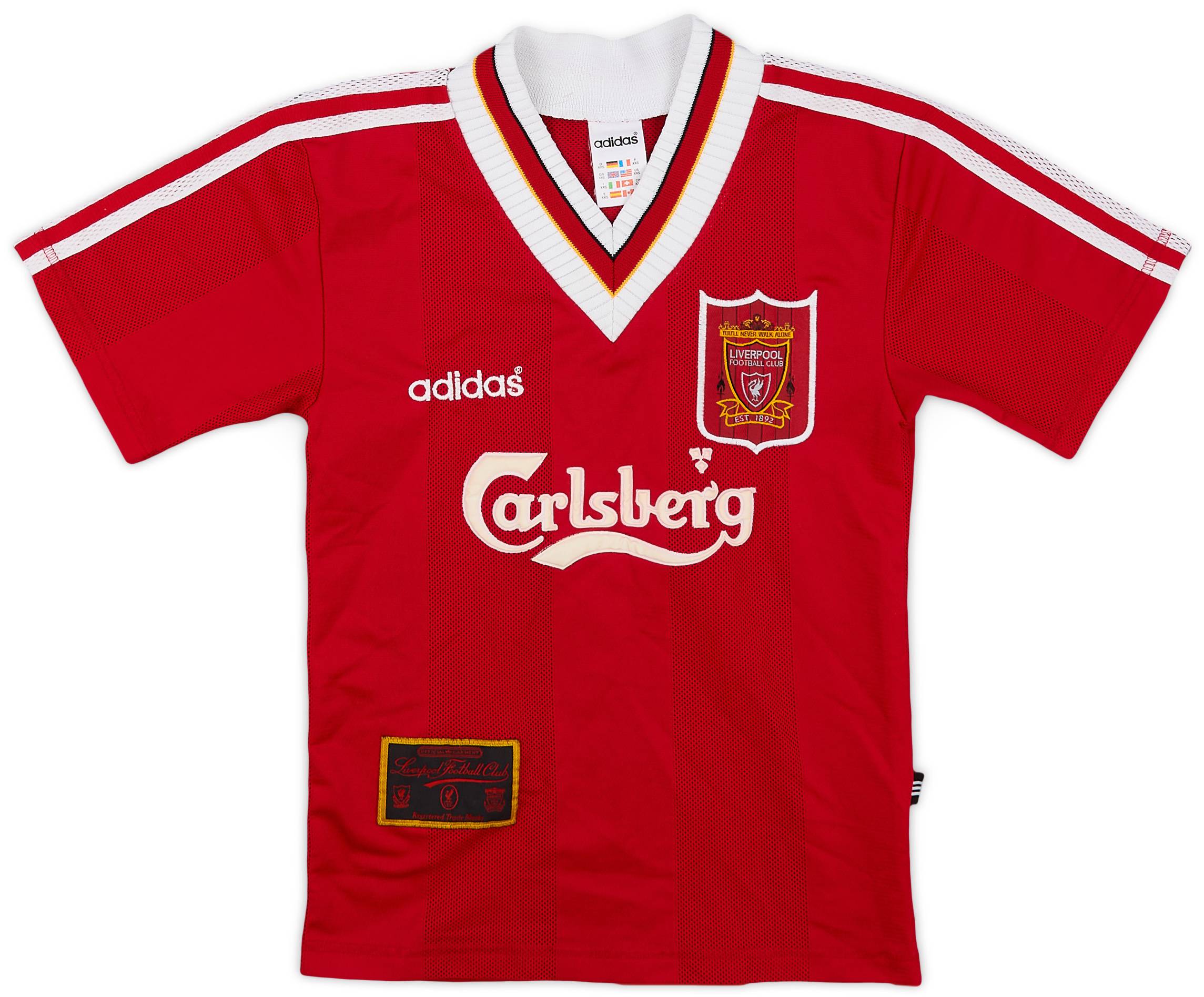 1995-96 Liverpool Home Shirt - 9/10 - (L.Boys)