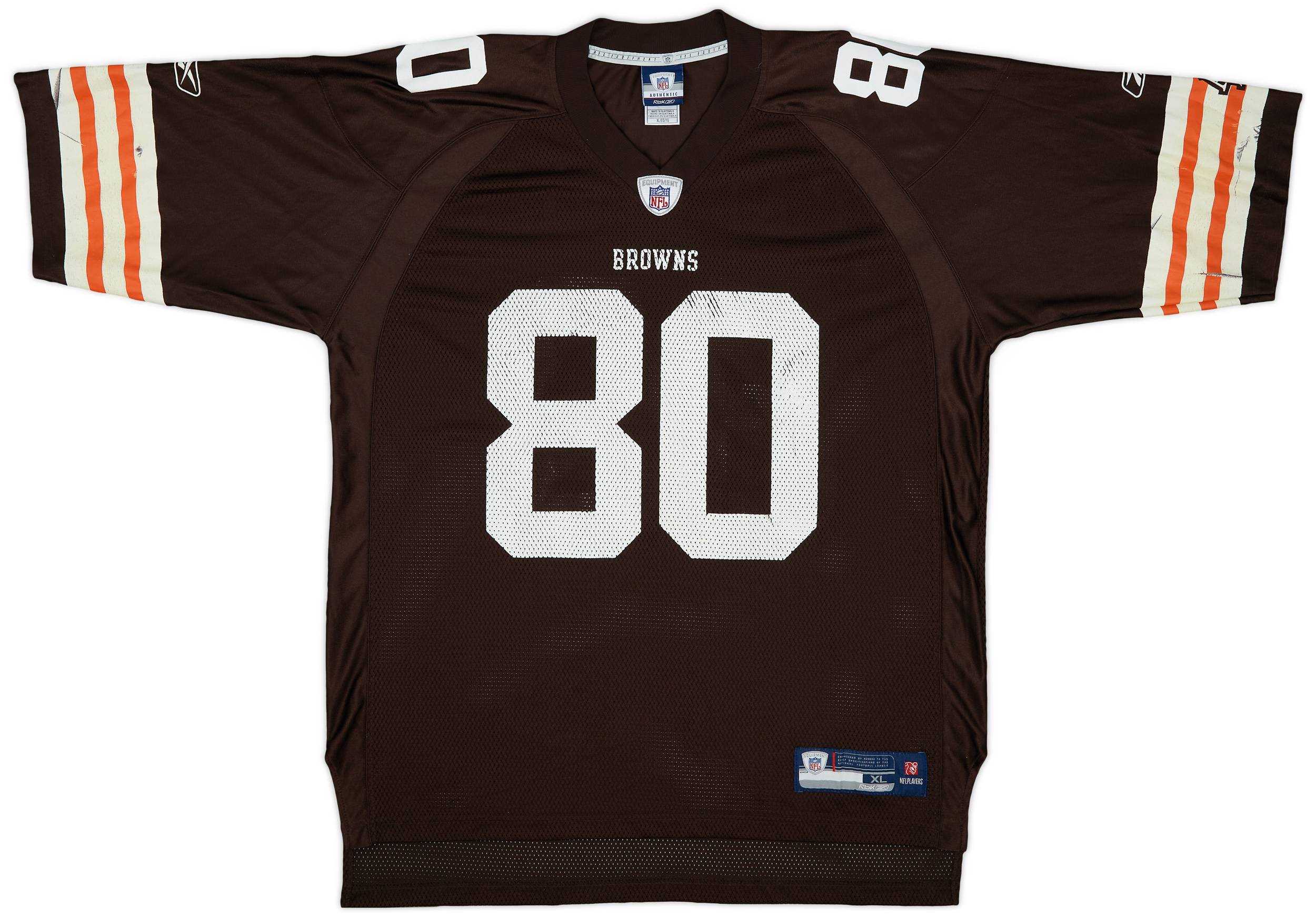 2009 Cleveland Browns Robiskie #80 Reebok On Field Home Jersey - 6/10 - (XL)