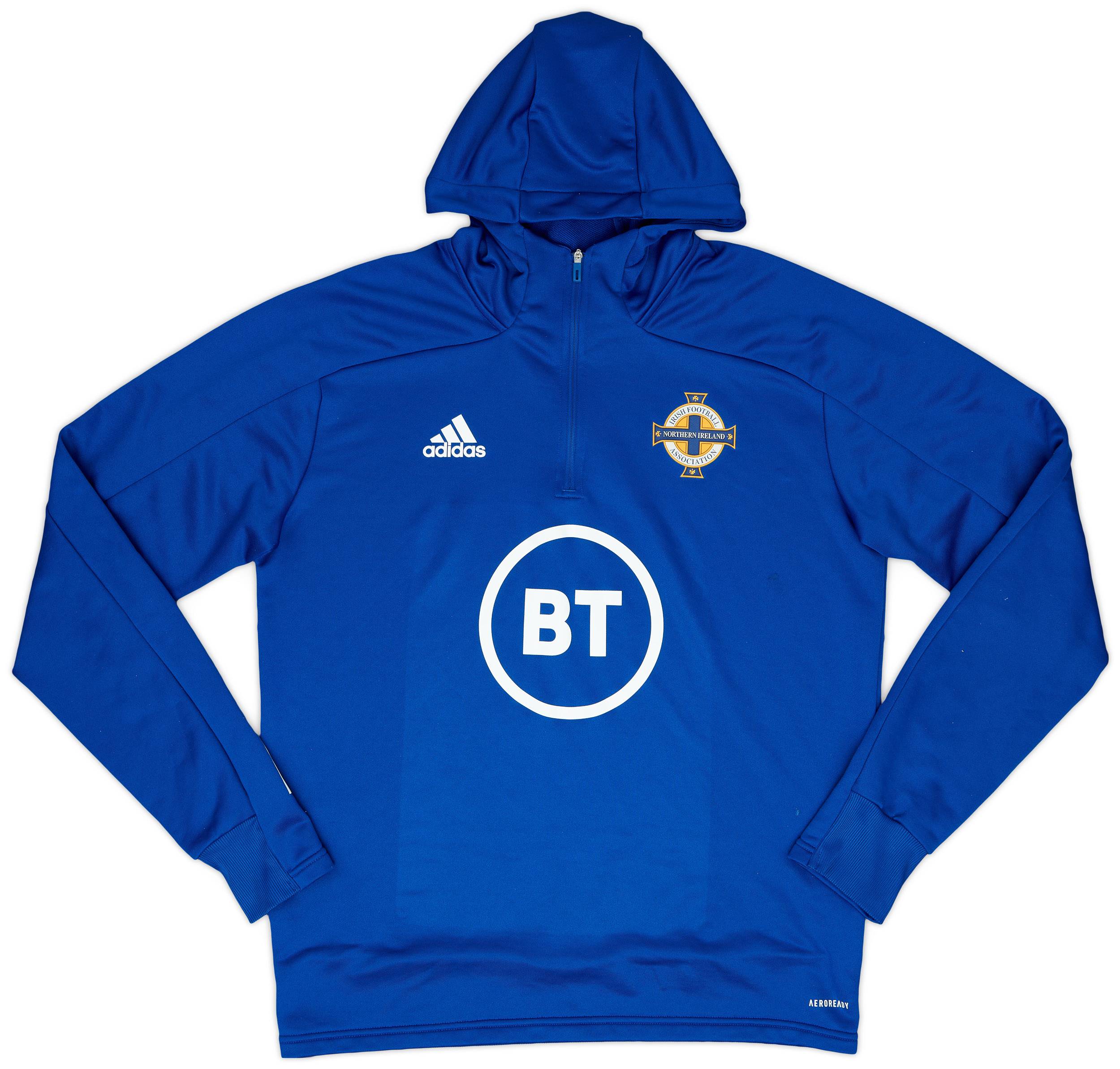 2021 22 Northern Ireland adidas Hooded 1 4 Zip Drill Top 9 10 L