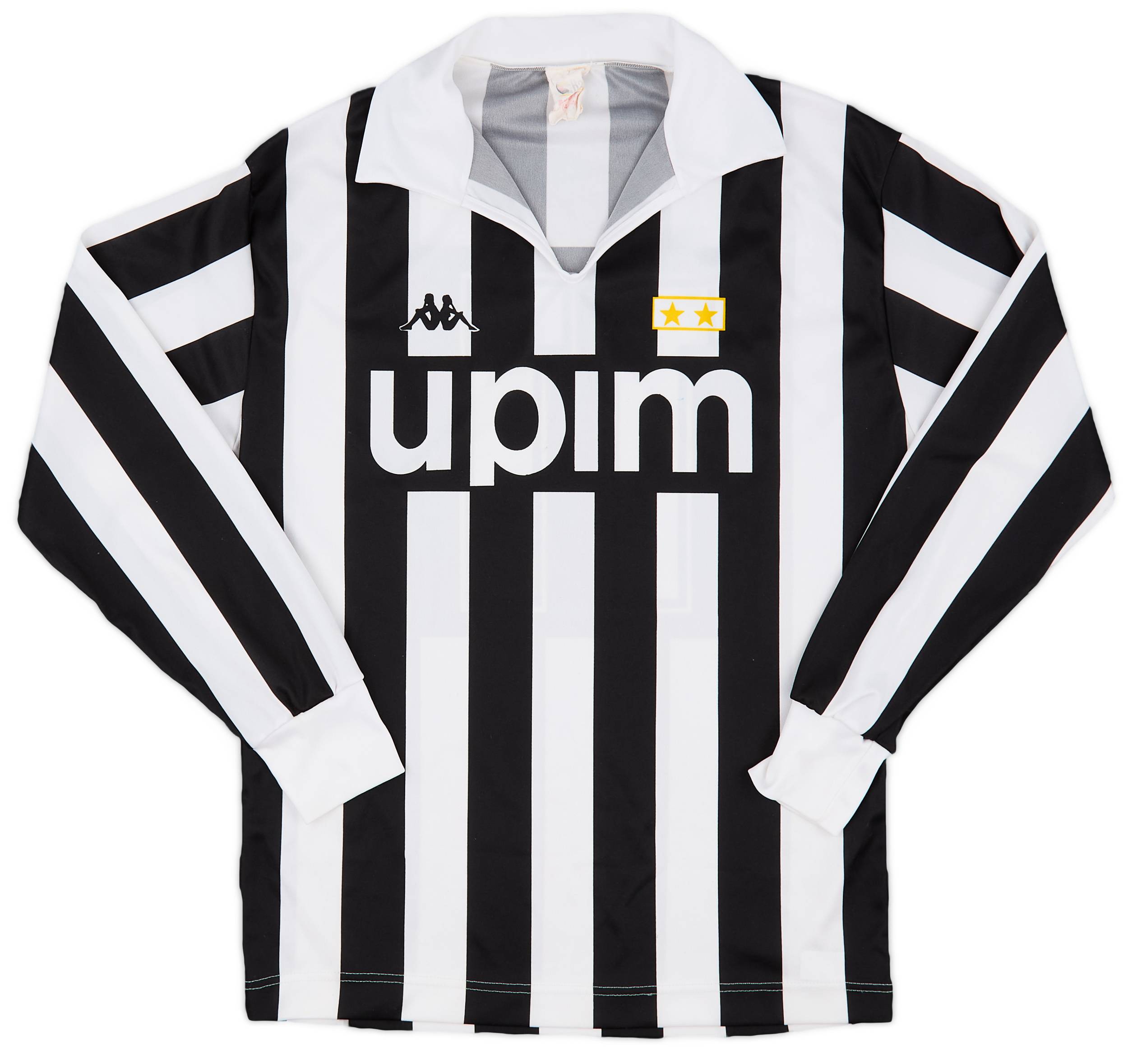 1989-90 Juventus Basic European Home L/S Shirt #11 - 8/10 - (L/XL)