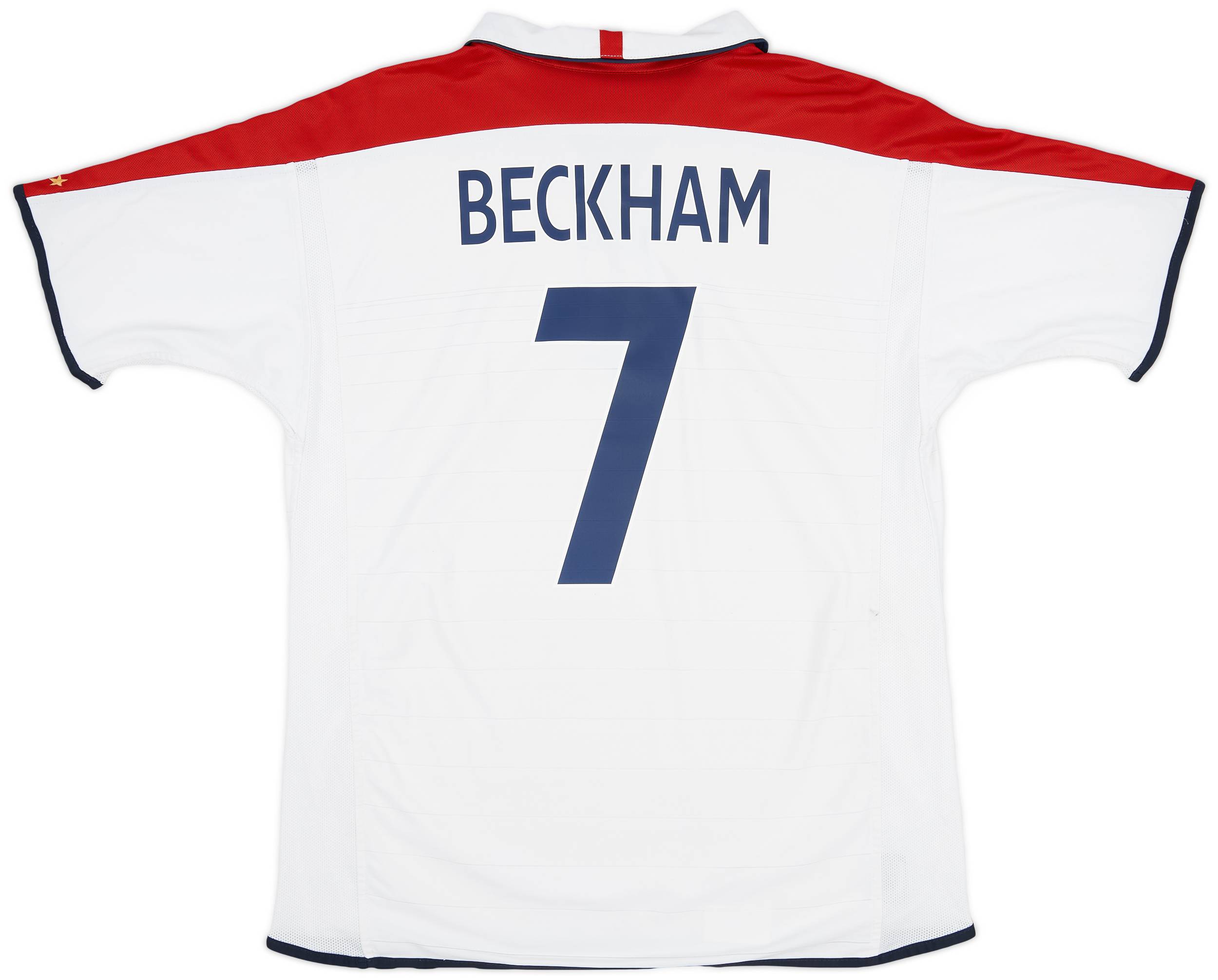 2003-05 England Home Shirt Beckham #7 - 7/10 - (XL)