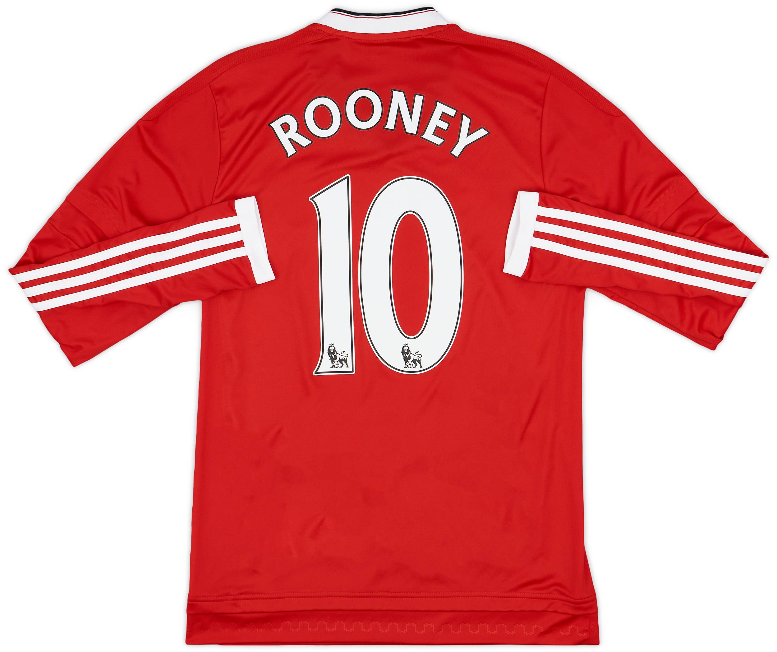 2015-16 Manchester United Home L/S Shirt Rooney #10 - 9/10 - (S)