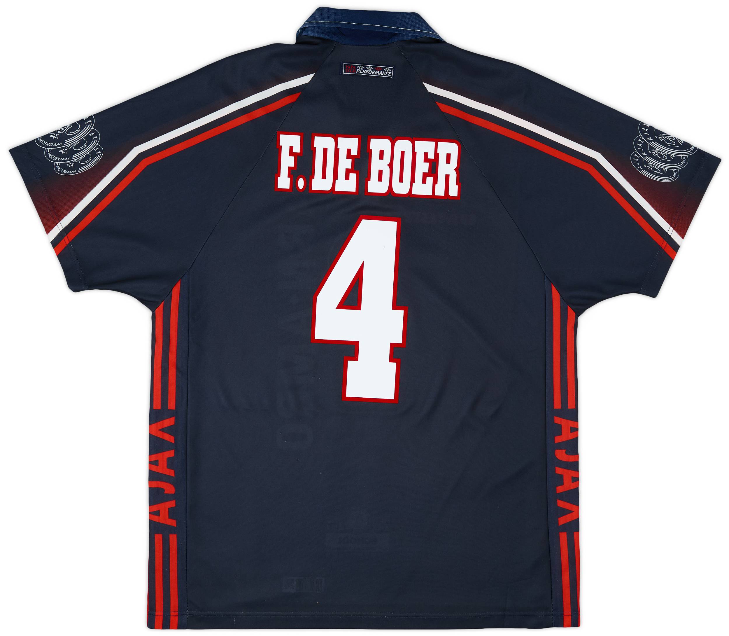 1997-98 Ajax Away Shirt F.De Boer #4 - 9/10 - (L)
