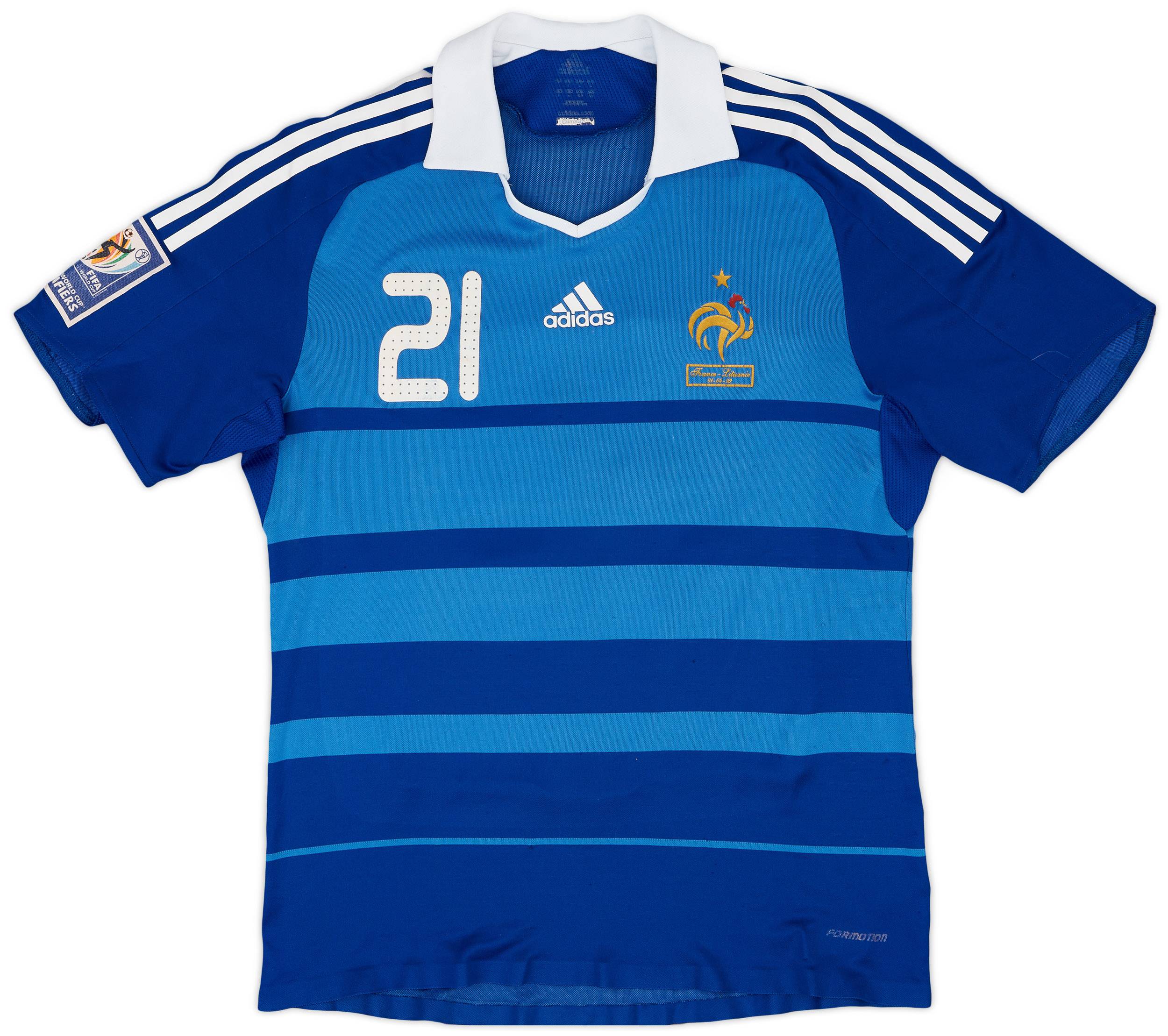 2009-10 France Match Issue World Cup Qualifier Home Shirt #21
