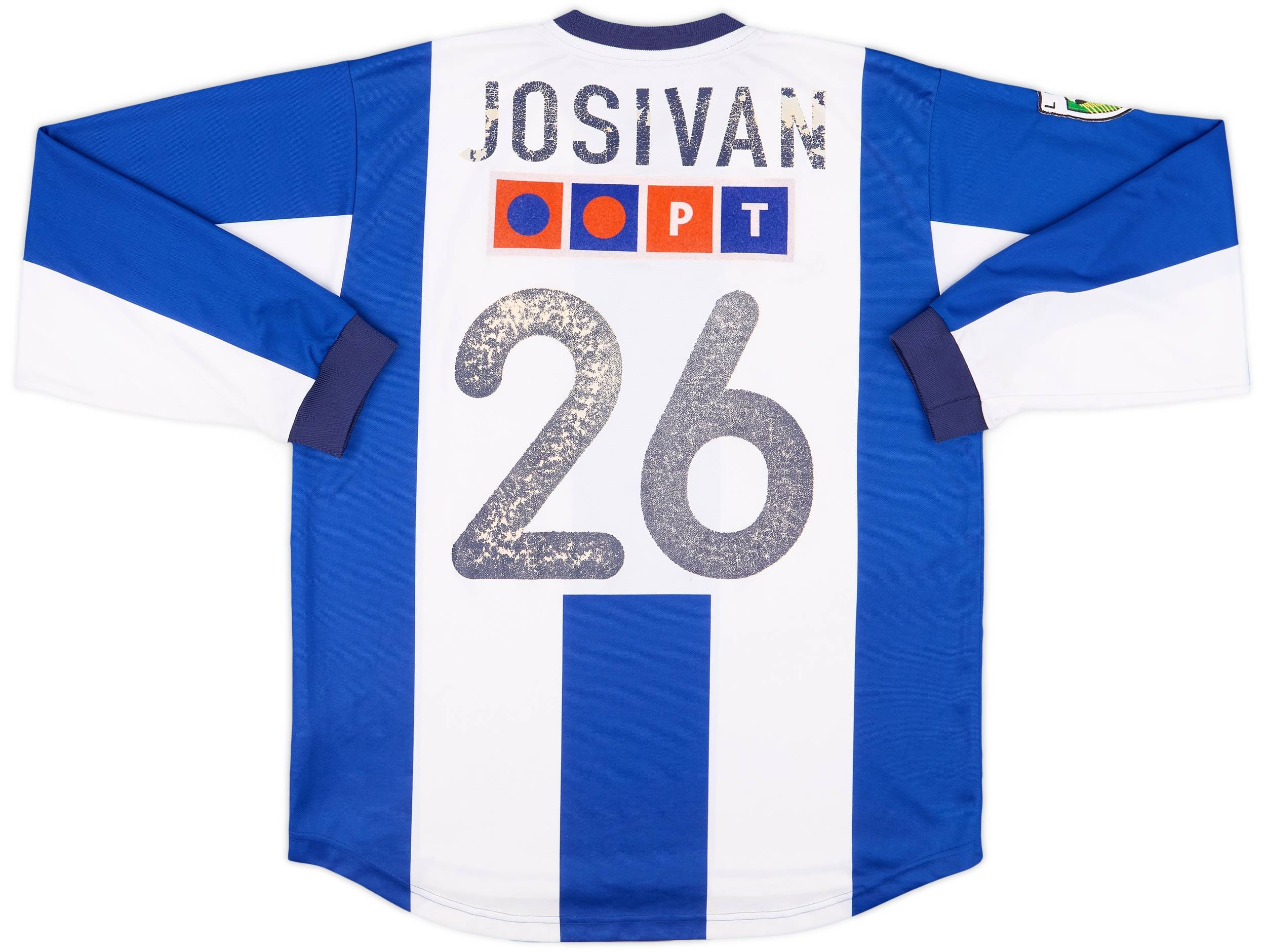 2000-01 Porto B Match Issue Home L/S Shirt Josivan #26