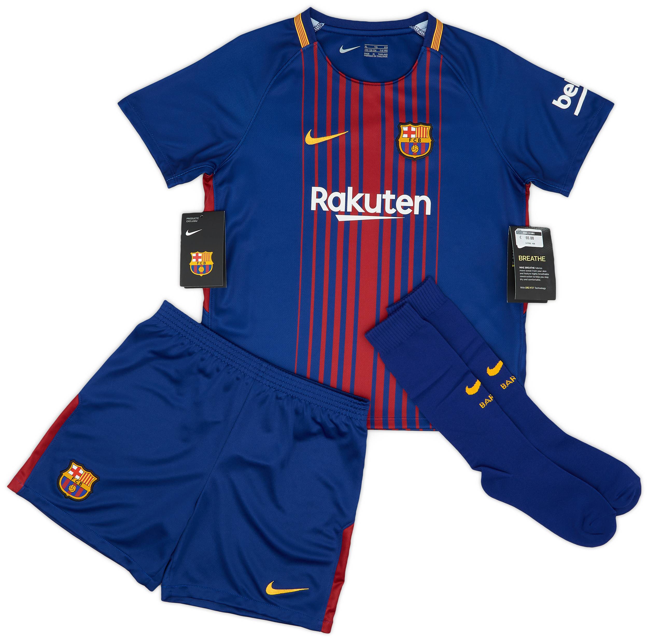 2017-18 Barcelona Home Full Kit (Little Kids)