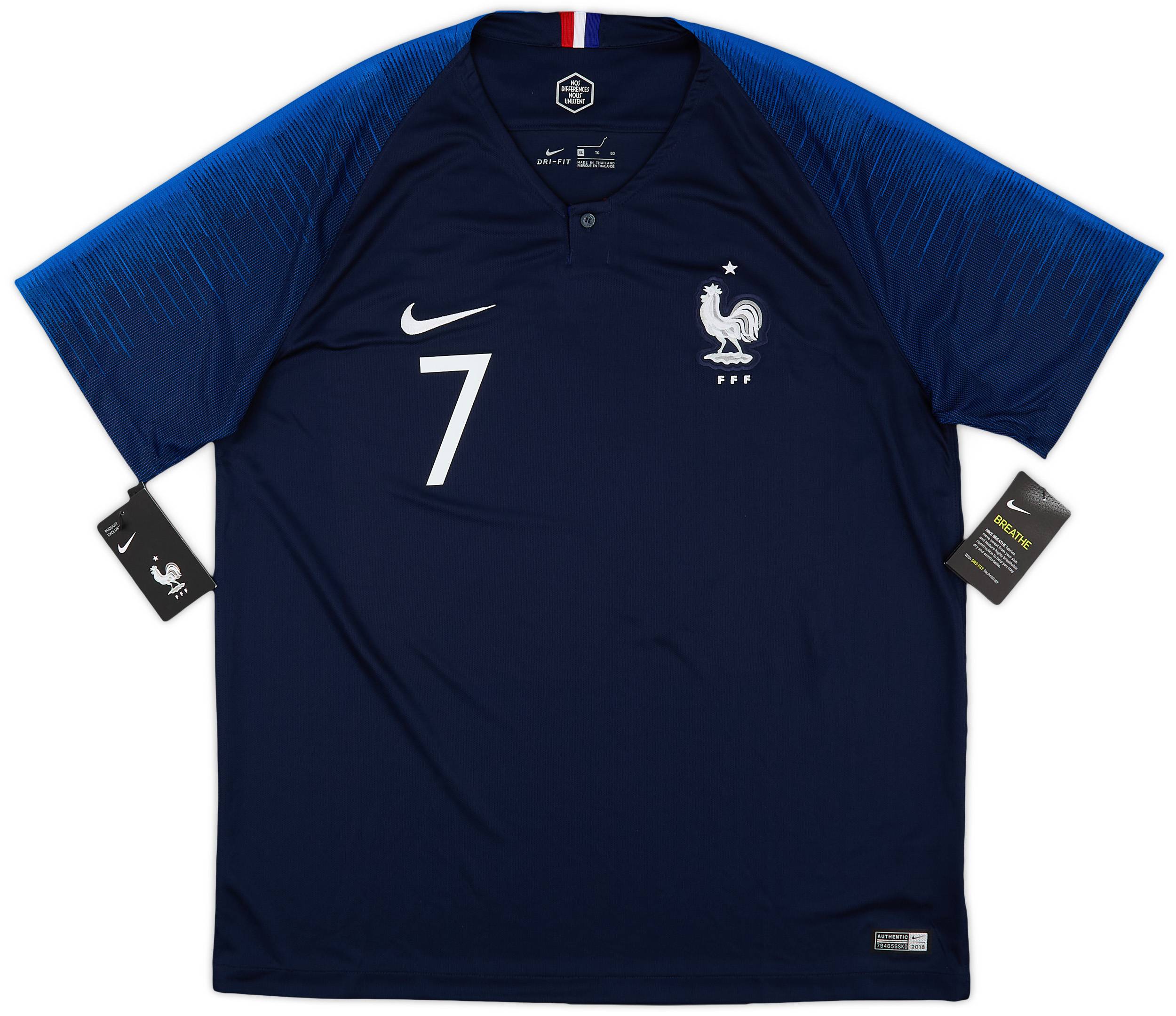 フランス代表 GRIEZMANN 7 シャツ 2018 France Away Shirt Griezmann #7 (XXL)
