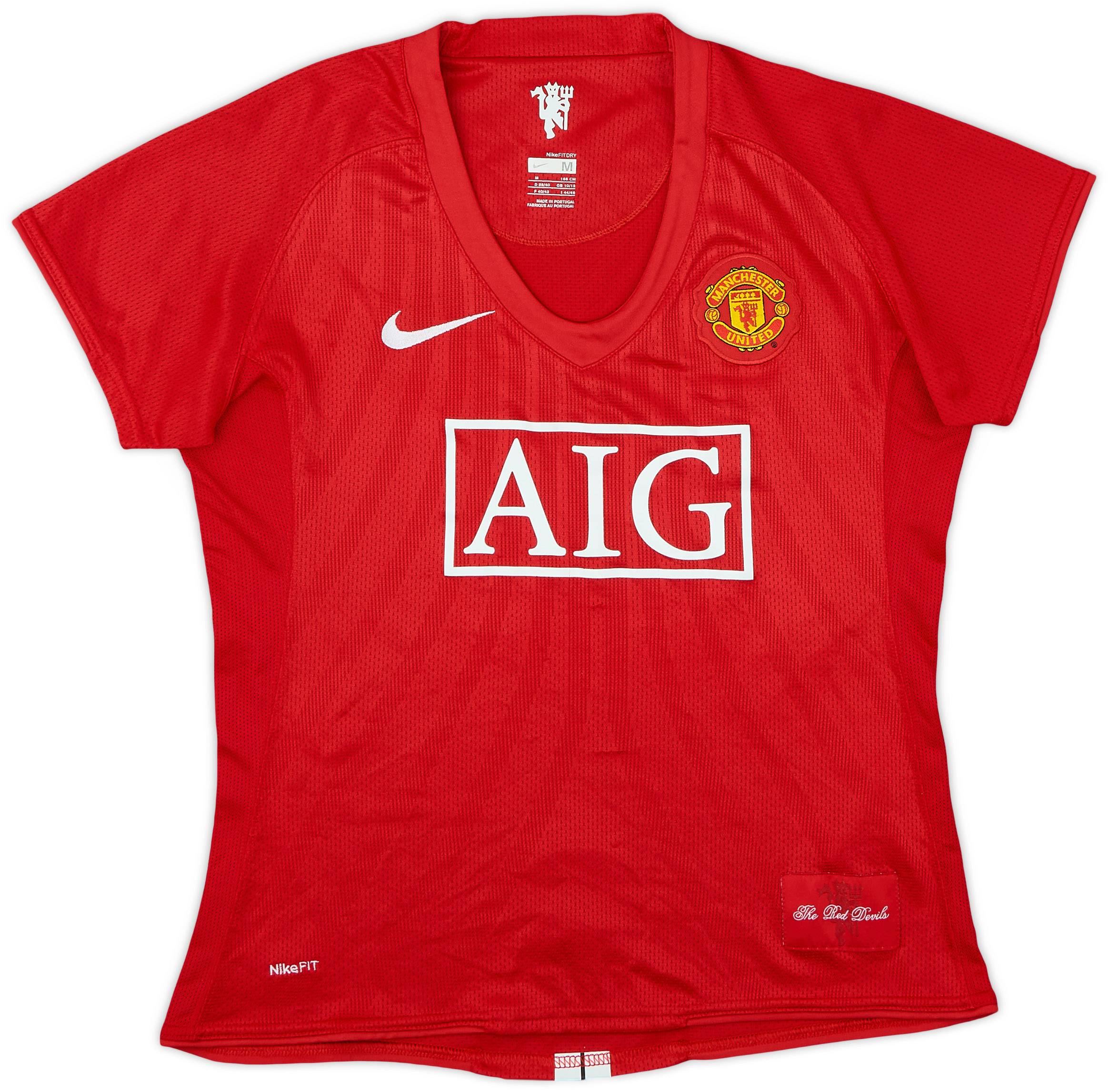 MANCHESTER UNITED 07-09 ホームユニフォーム 2007-09 Manchester United Home Shirt Anderson #8 - 5/10 - (S)