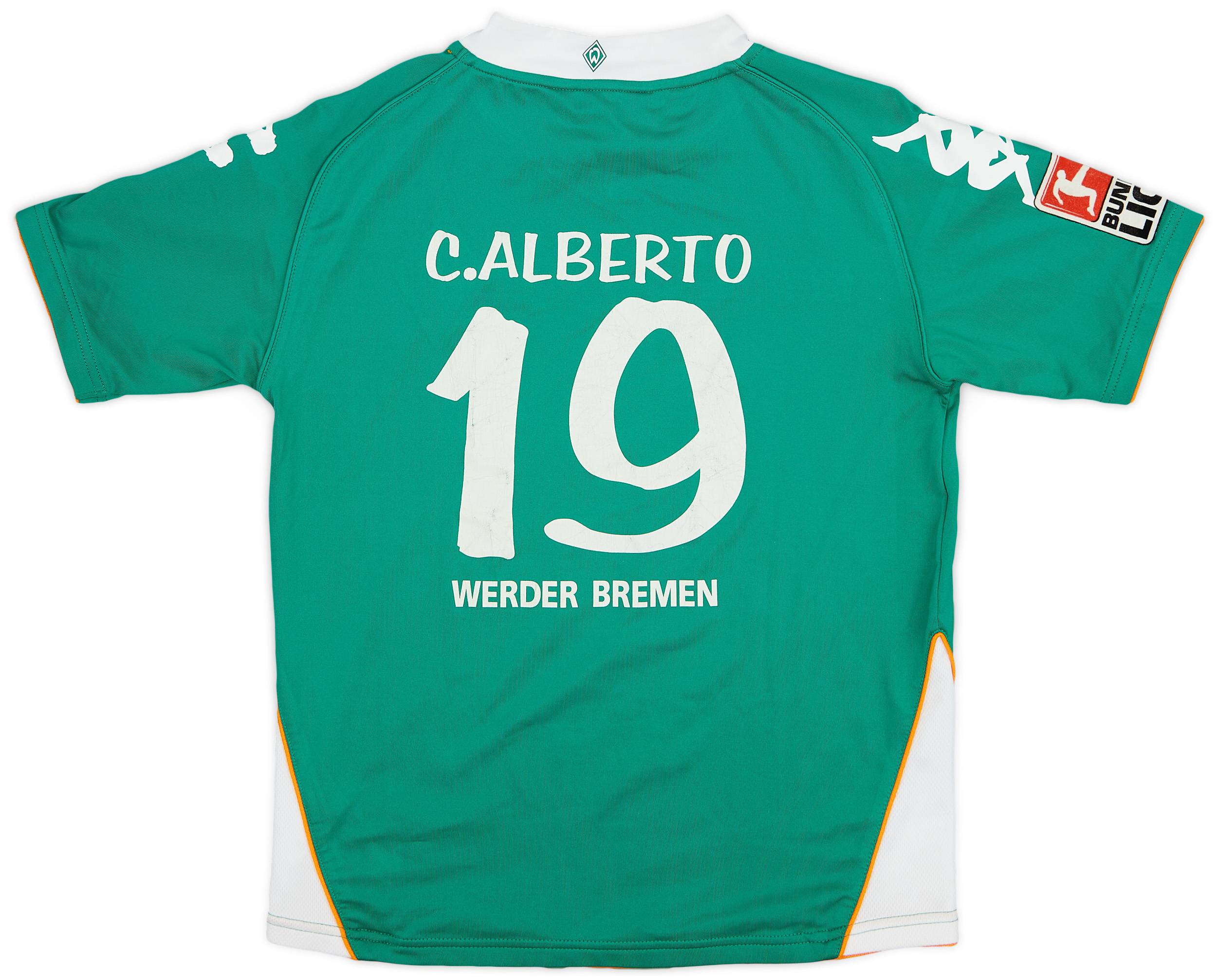 2007-08 Werder Bremen Home Shirt C. Alberto #19 - 6/10 - (XL.Boys)