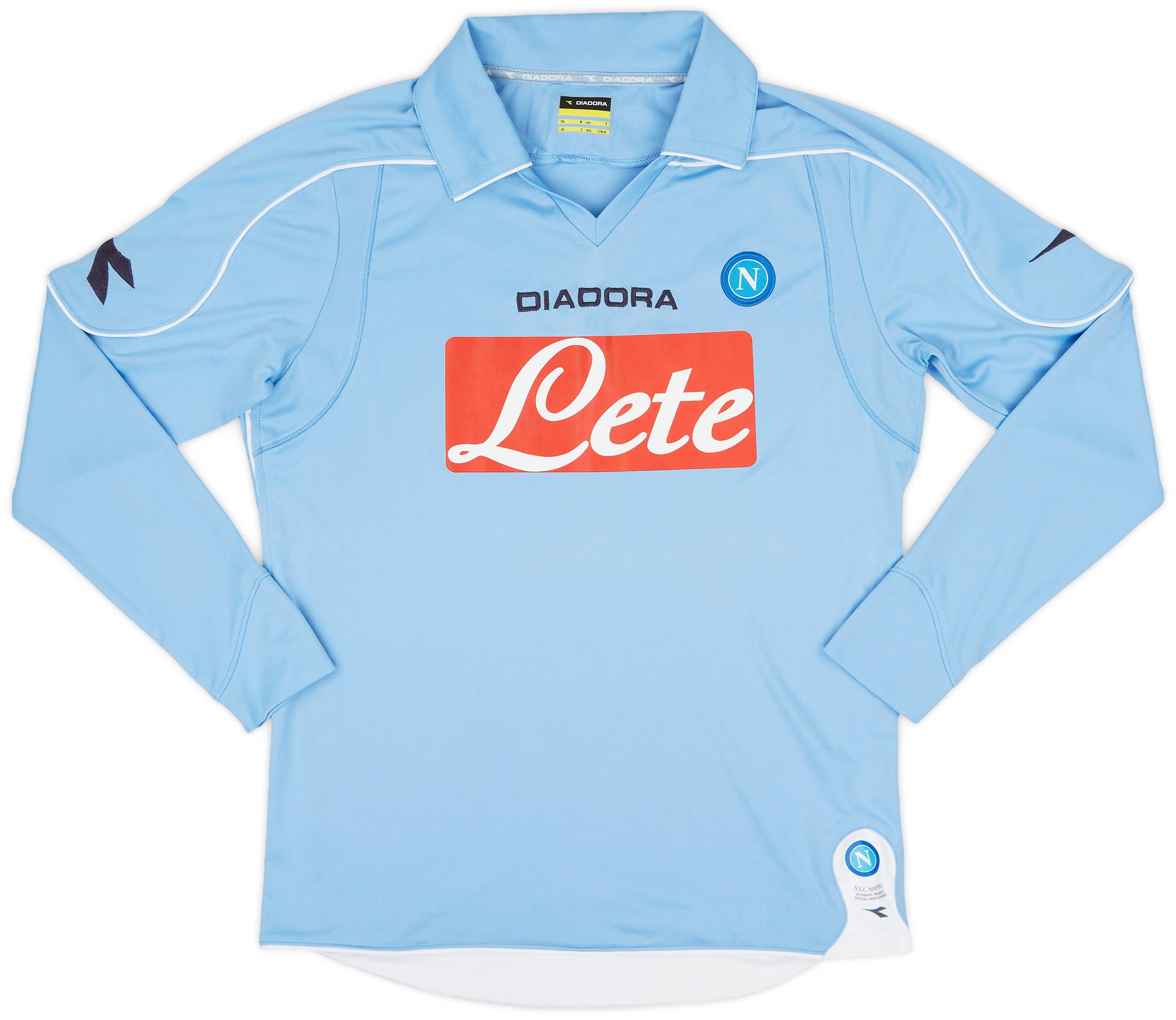 2008-09 Napoli Home L/S Shirt - 9/10 - (S)