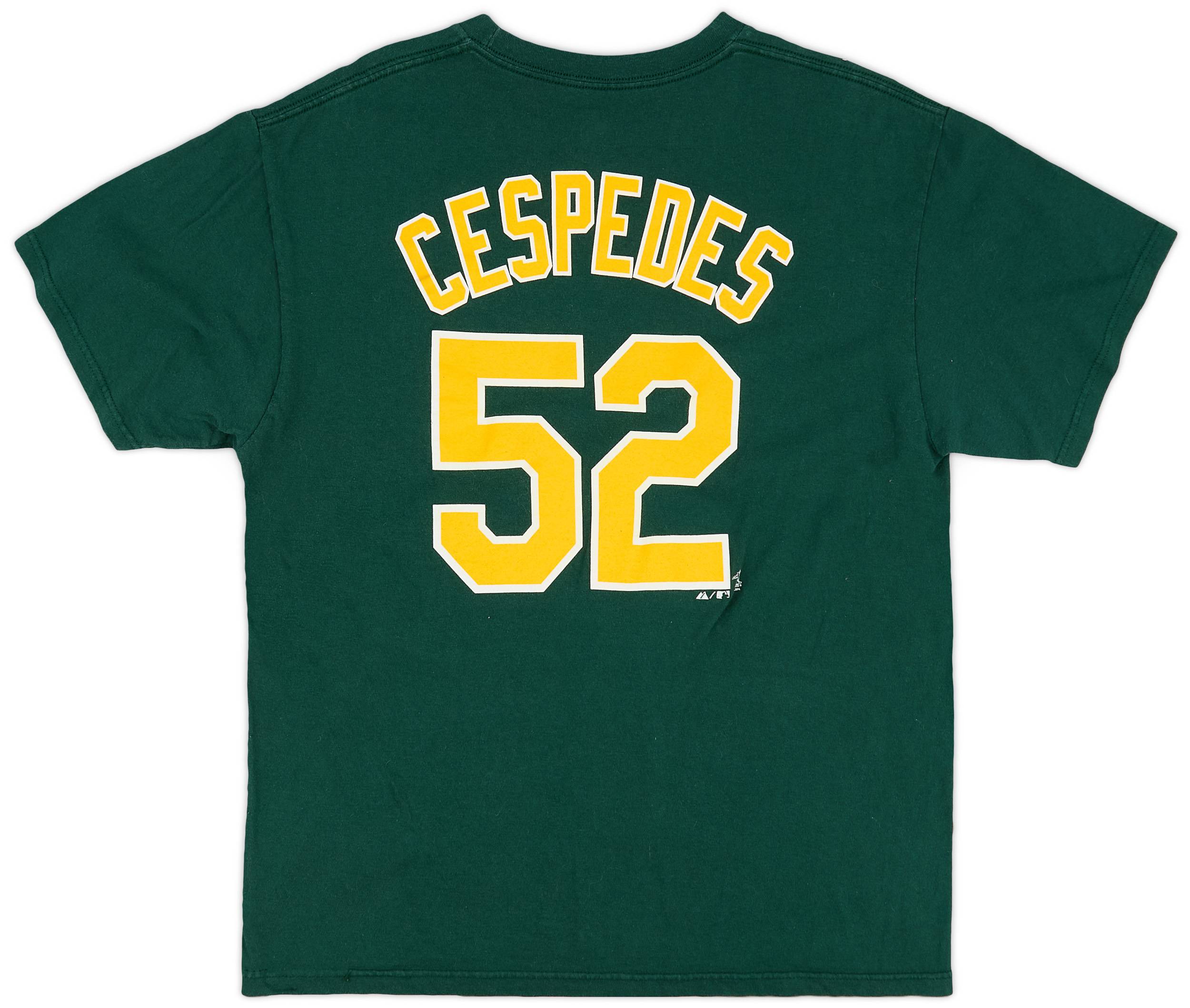 2012 14 Oakland Athletics Cespedes 52 Majestic Tee 7 10 L