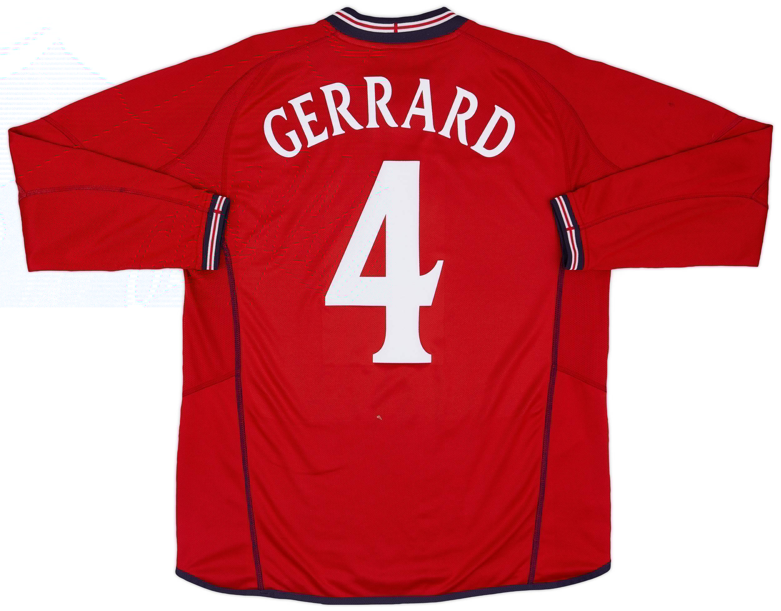 バーゲンで England 2002-04 Away (M) - 8/10 - #4 Gerrard Shirt L/S ウェア