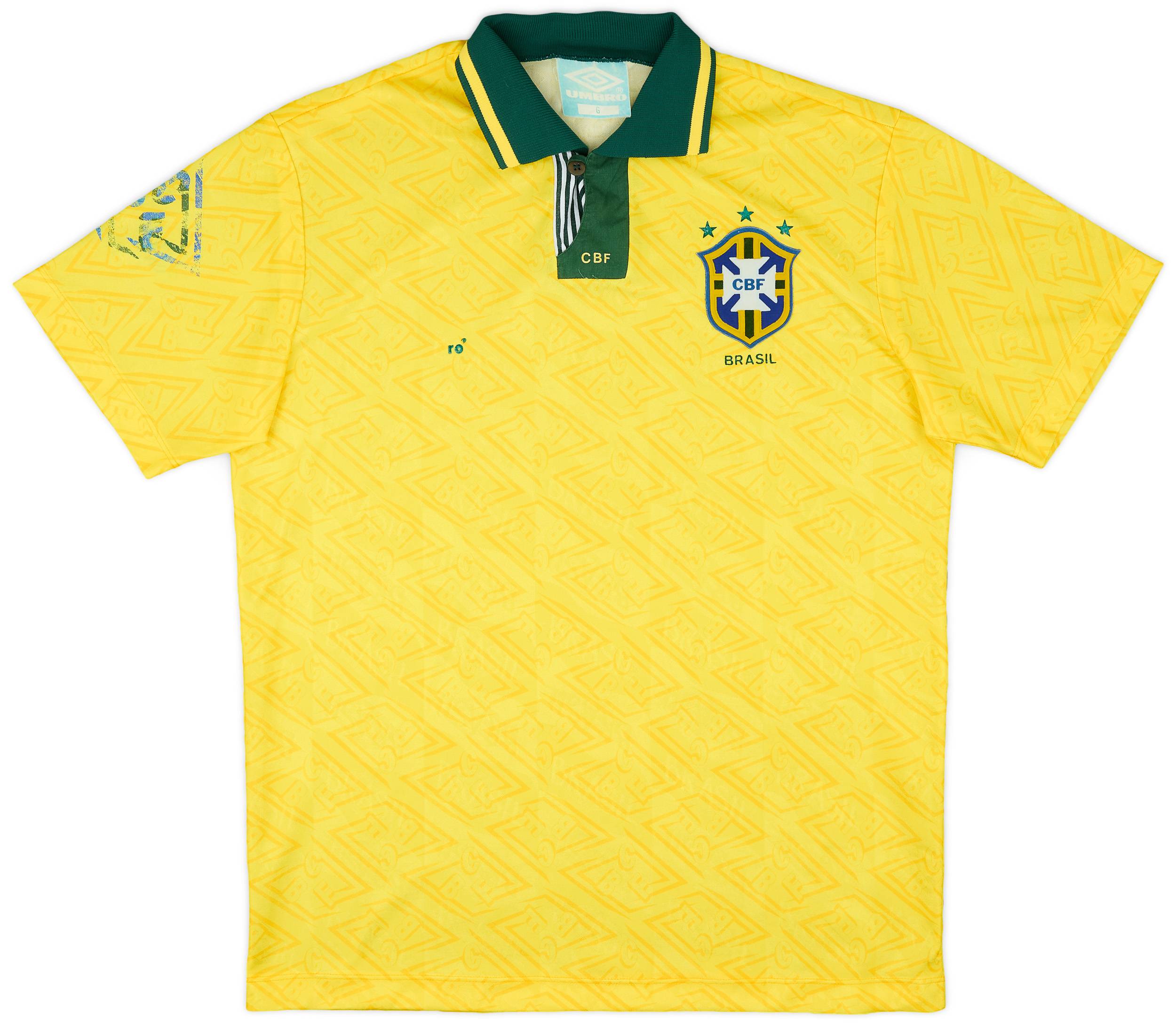 1991-93 Brazil Home Shirt - 4/10 - (L)