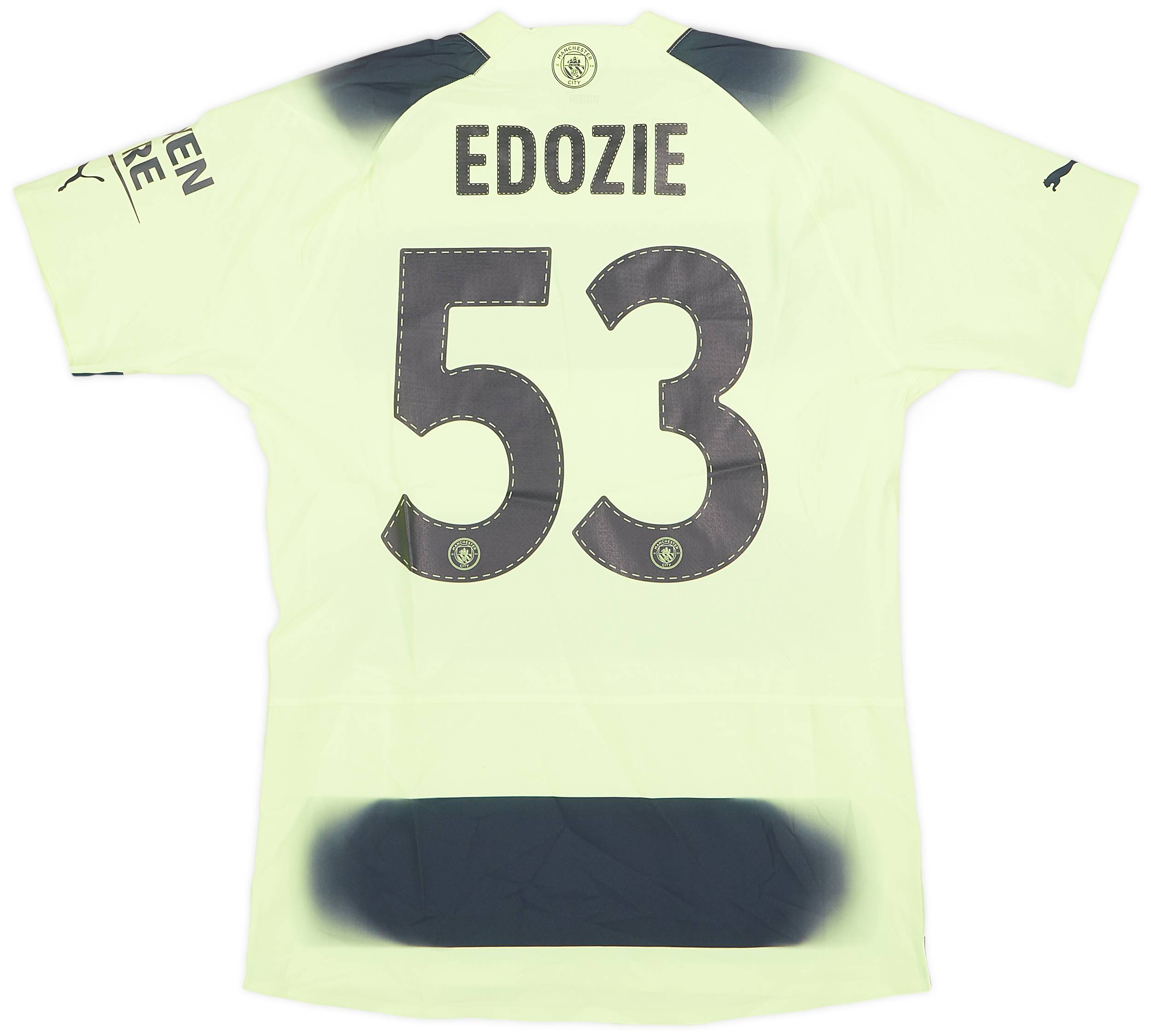 2022-23 Manchester City Match Issue FA Cup Third Shirt Edozie #53