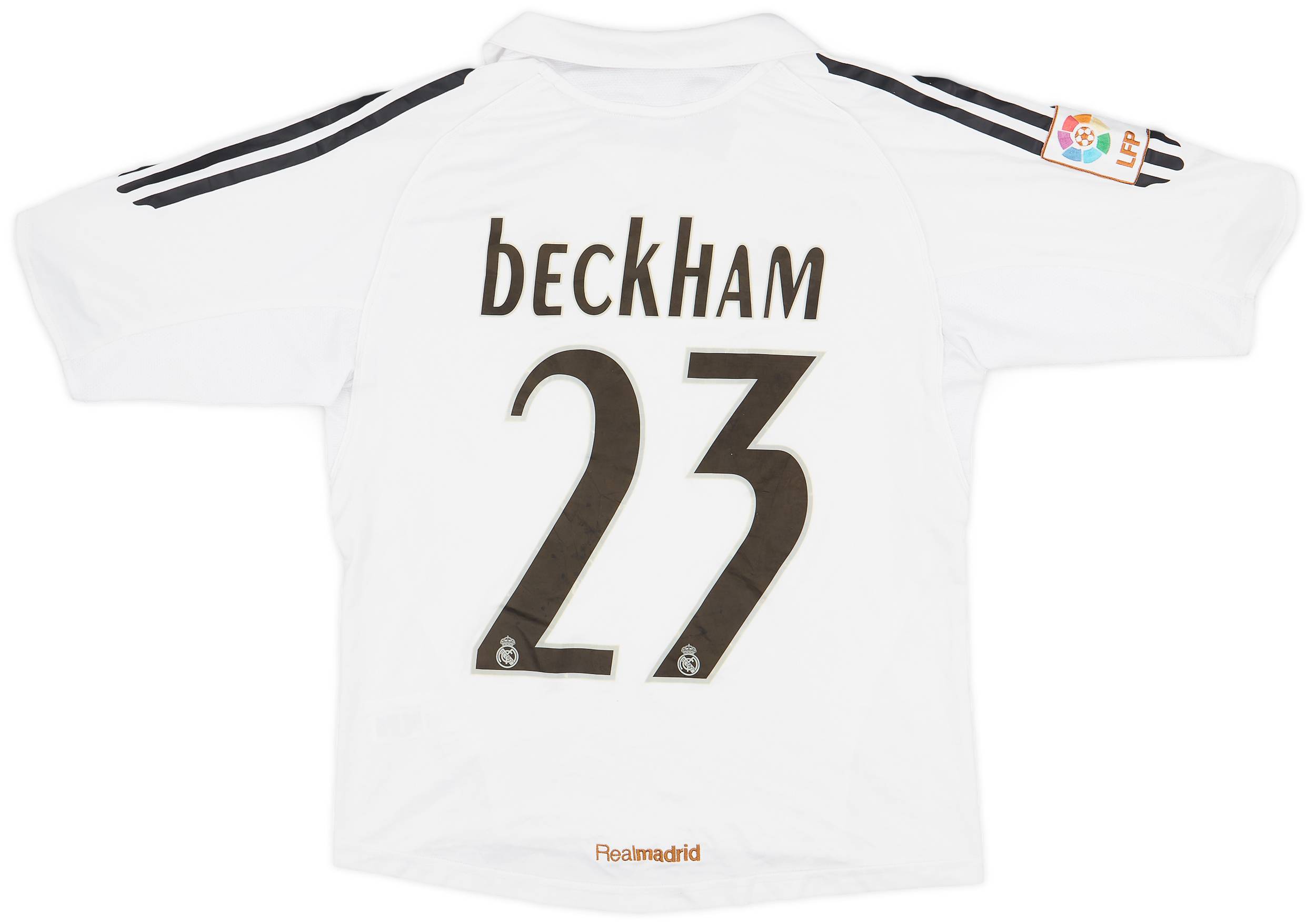 2005-06 Real Madrid Home Shirt Beckham #23 - 4/10 - (L.Boys)