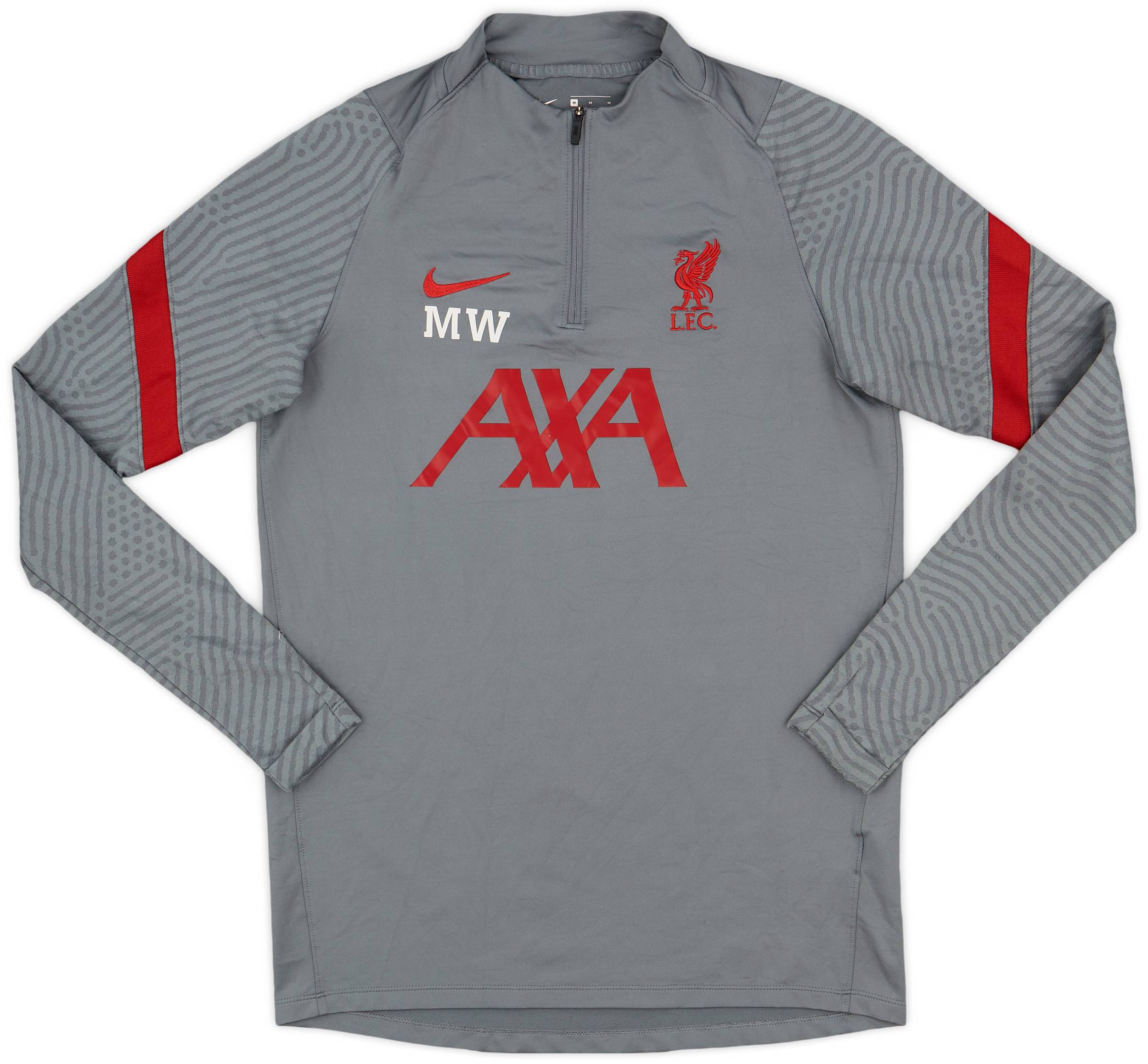 2020-21 Liverpool Staff Issue 1/4 Zip Training Top MW - 8/10 - (M)