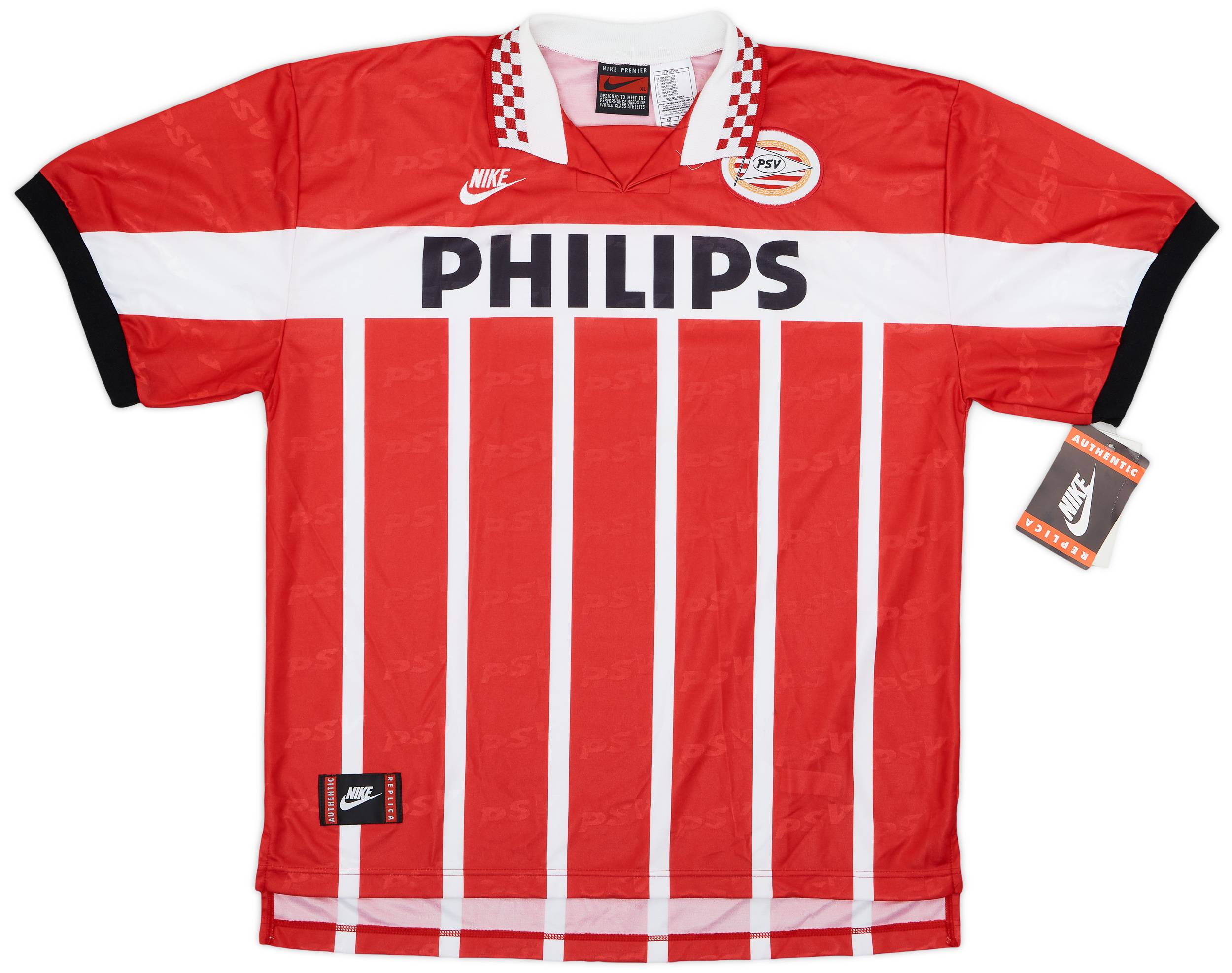 2024年のクリスマス 1995-96 (XL) Shirt Home PSV ウェア