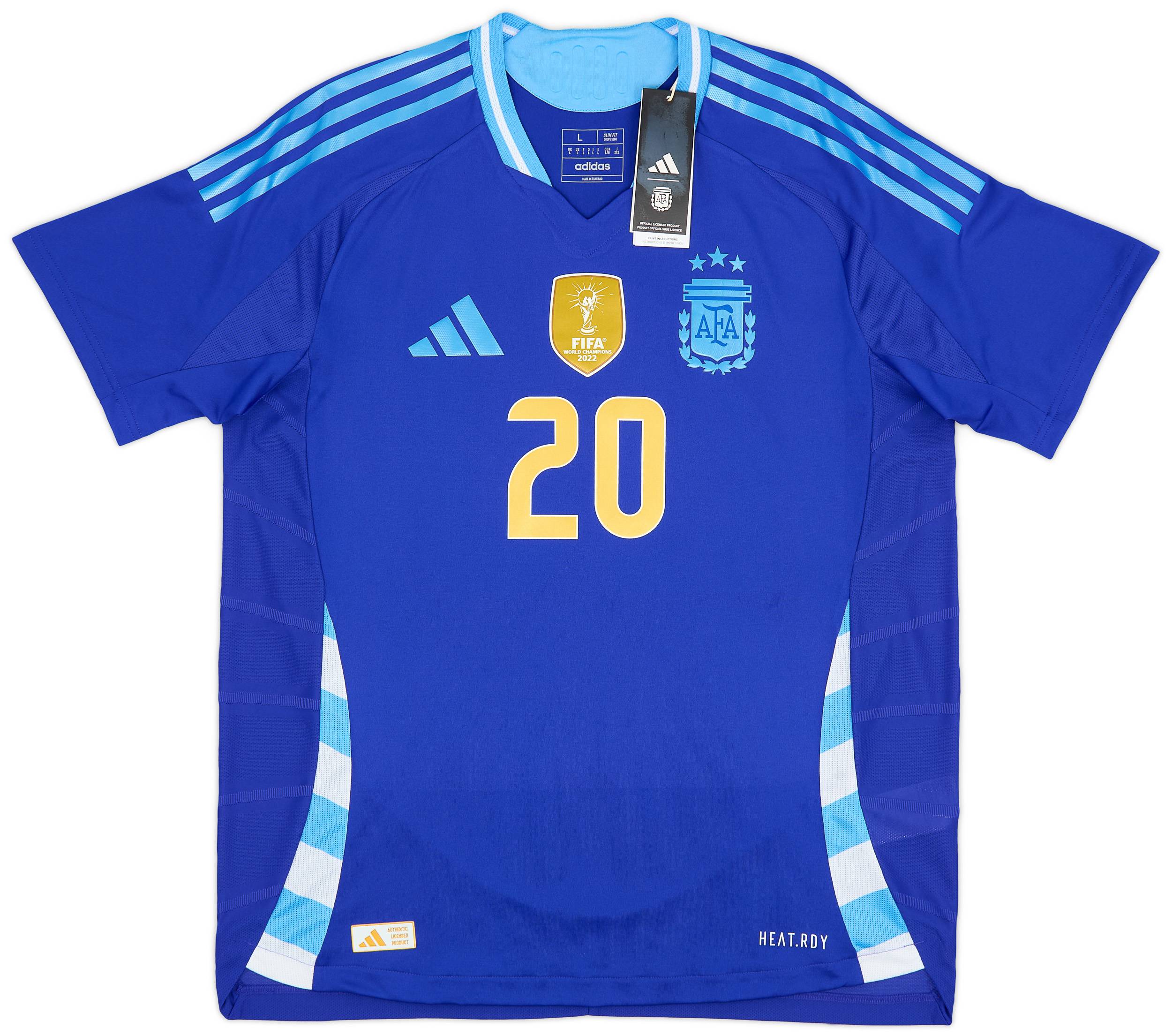 アルゼンチン代表 シャツ MAC ALLISTER 20 adidas アルゼンチン代表 2024 ユニフォーム ホーム 半袖