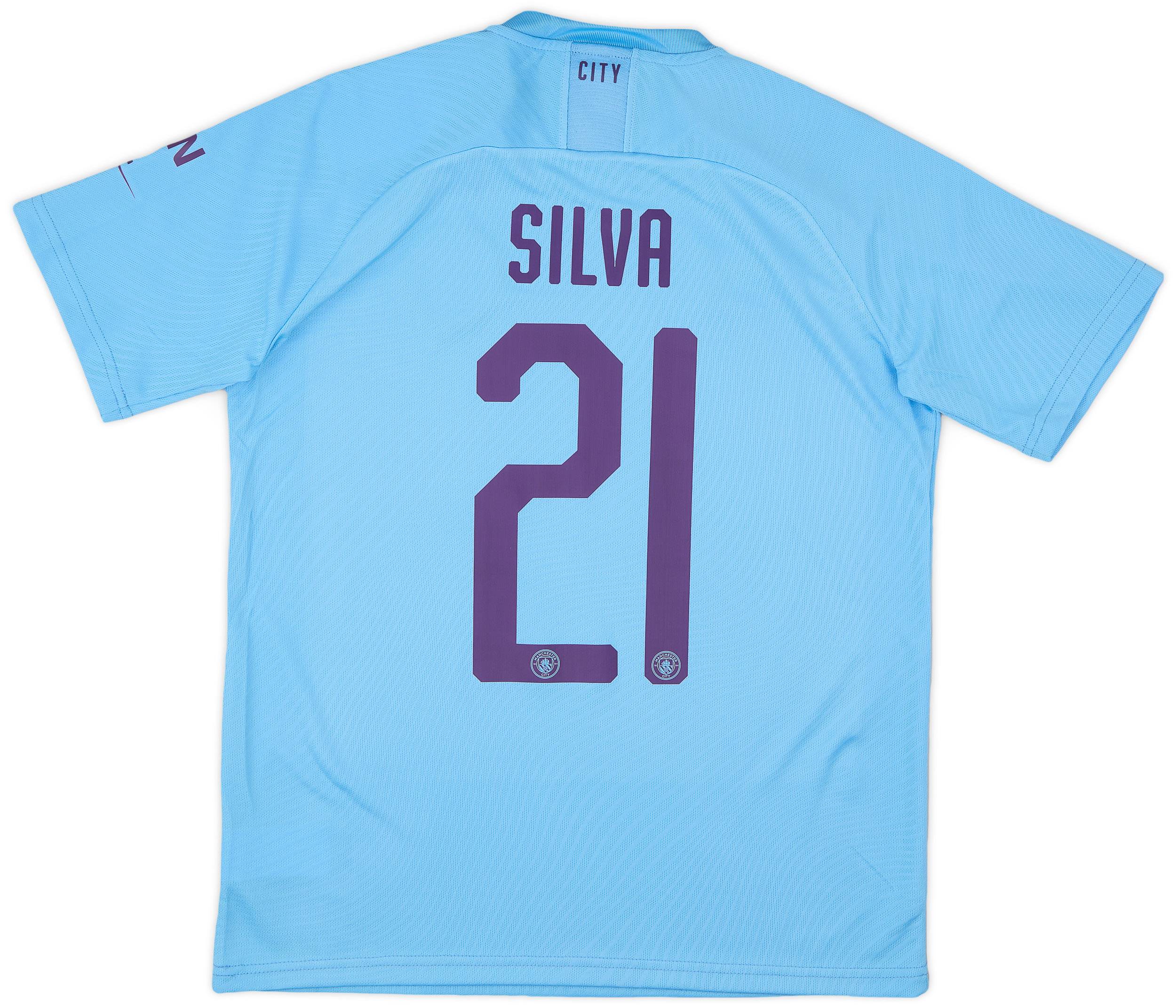 2019-20 Manchester City Home Shirt Silva #21 (XL.Boys)