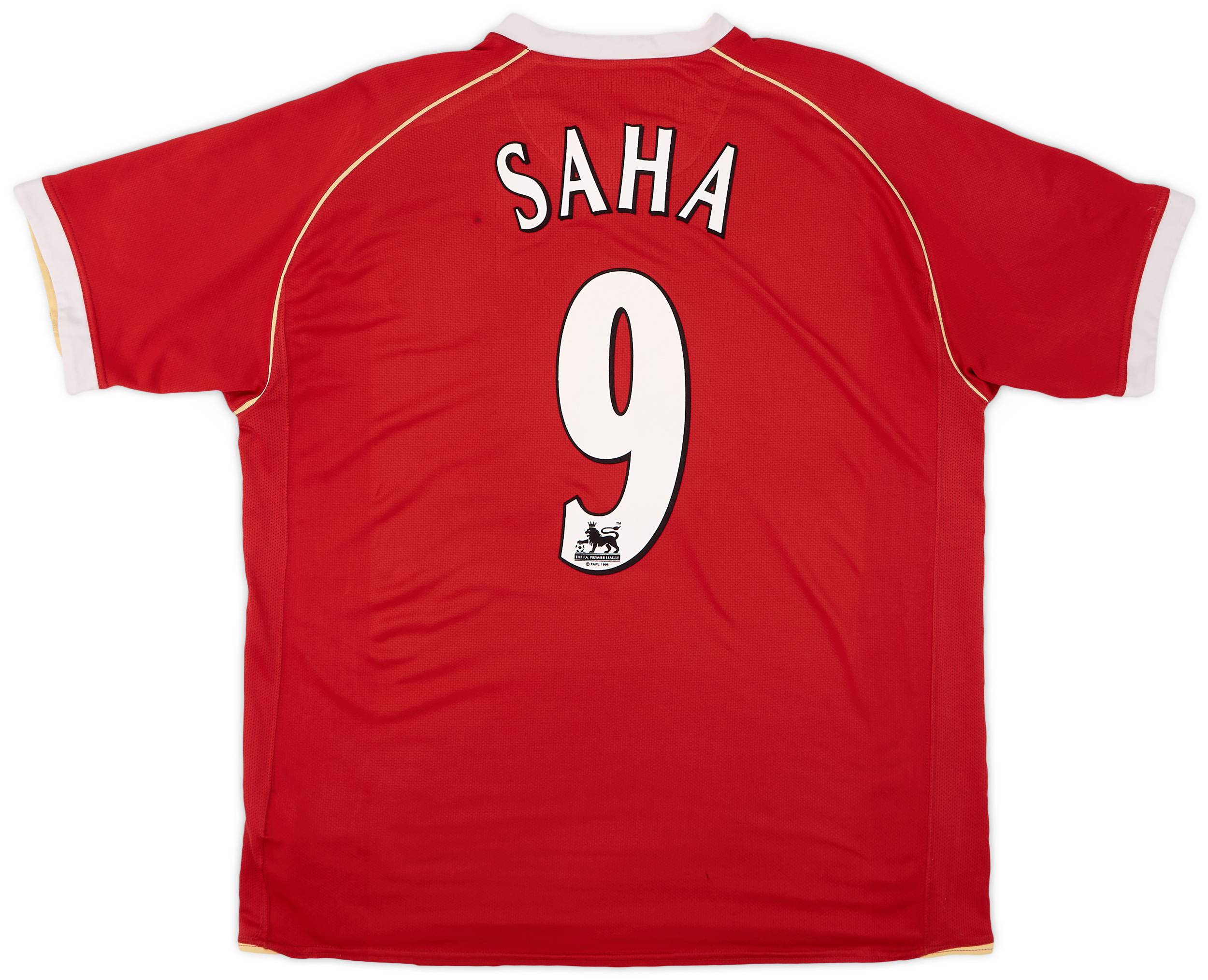 2006-07 Manchester United Home Shirt Saha #9 - 5/10 - (XL)