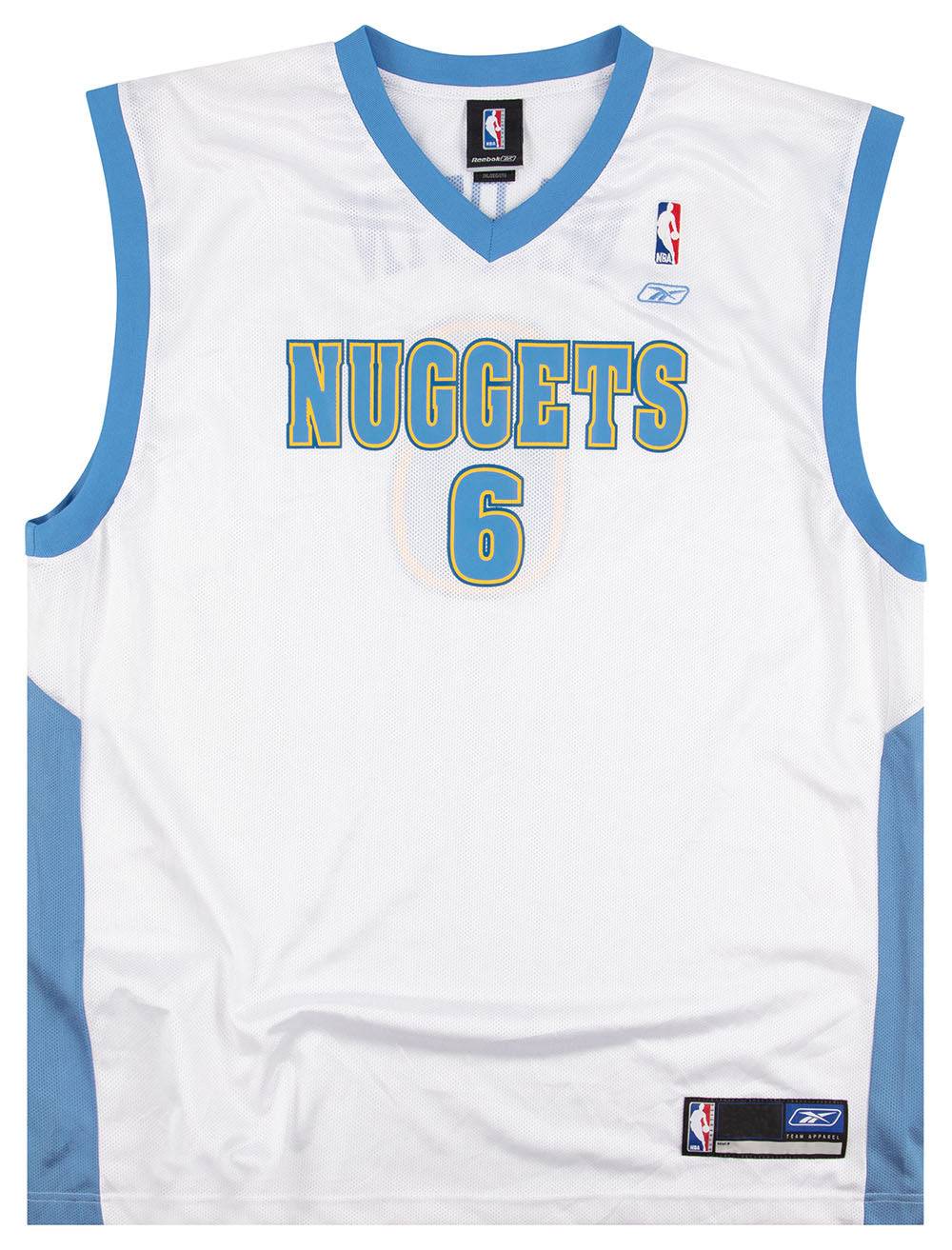 2004-06 Denver Nuggets Martin #6 Reebok Jersey (Home) L