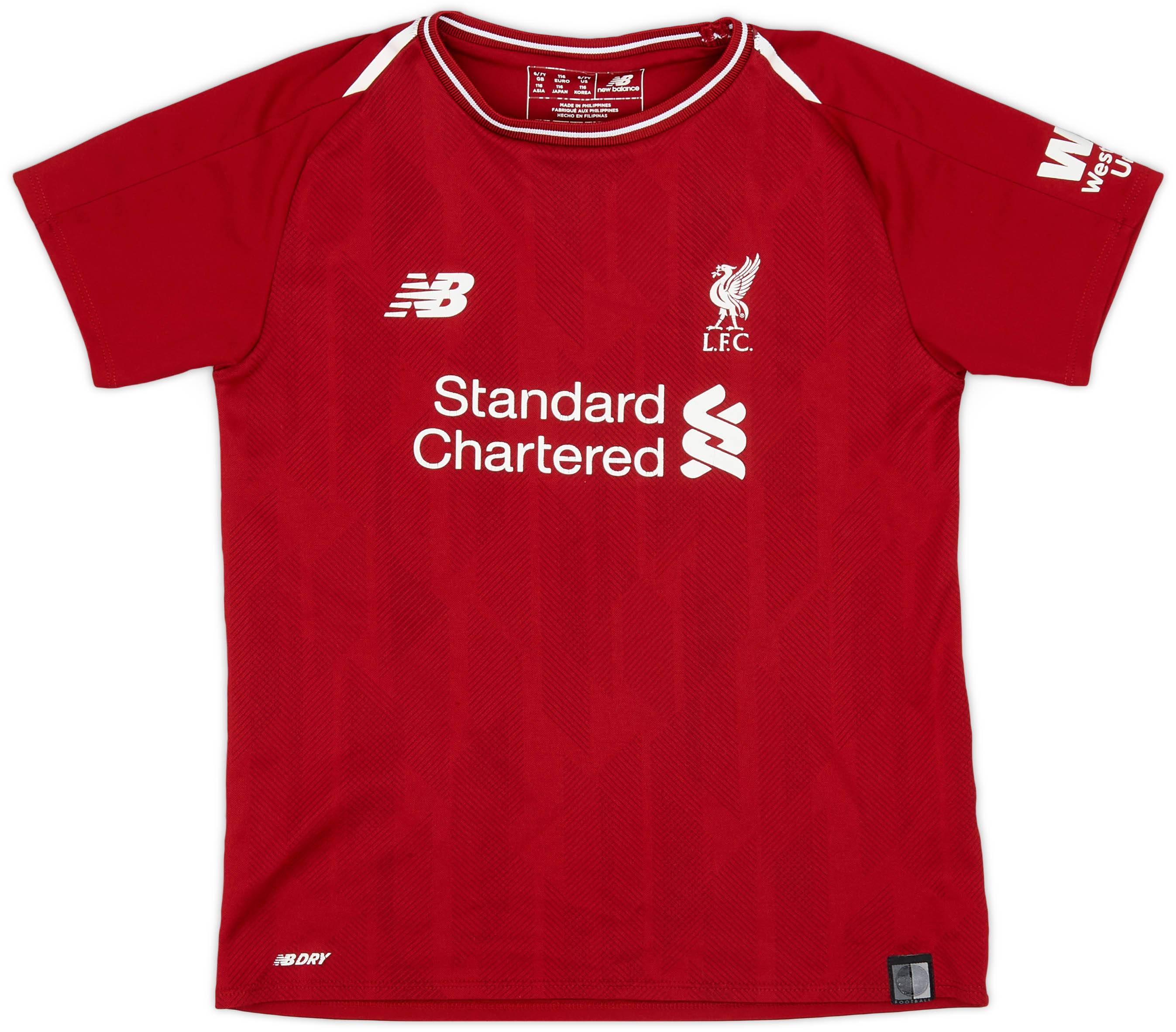 2018-19 Liverpool Home Shirt - 6/10 - (S.Boys)